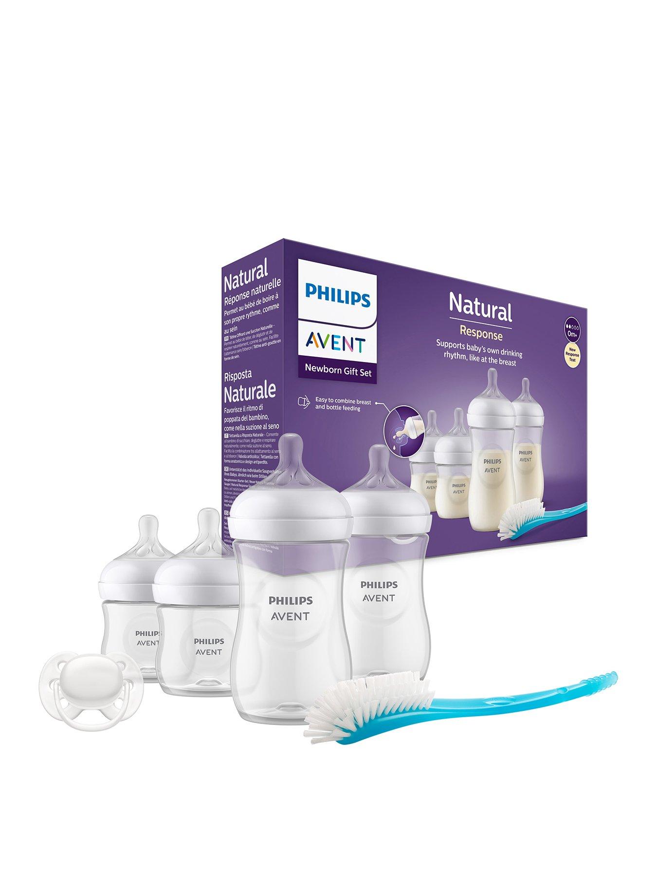 Image 1 of 7 of Avent Philips Avent Baby Bottle Newborn Gift Set - 4x Baby Bottles, Soother and Bottle Brush, SCD838/11