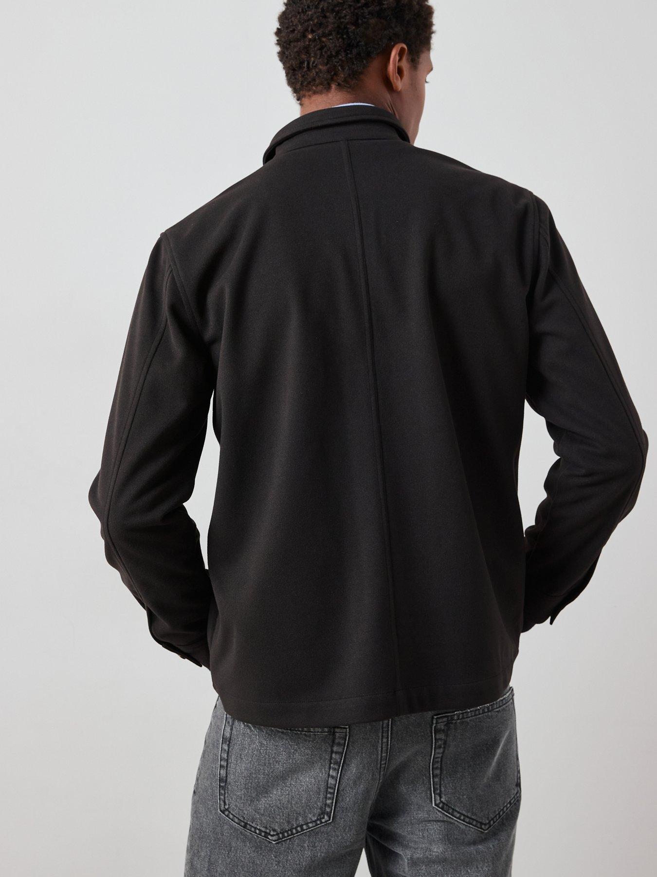 Image 2 of 7 of Very Man Jersey Chore Jacket - Black
