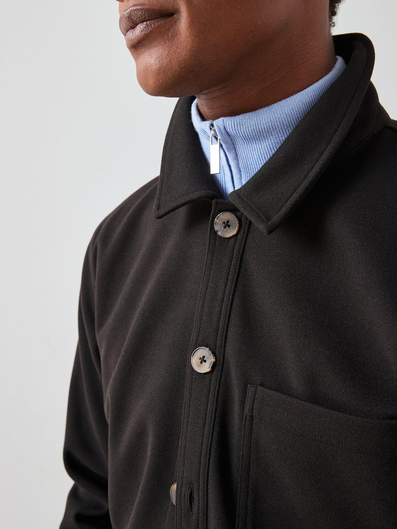 Image 4 of 7 of Very Man Jersey Chore Jacket - Black