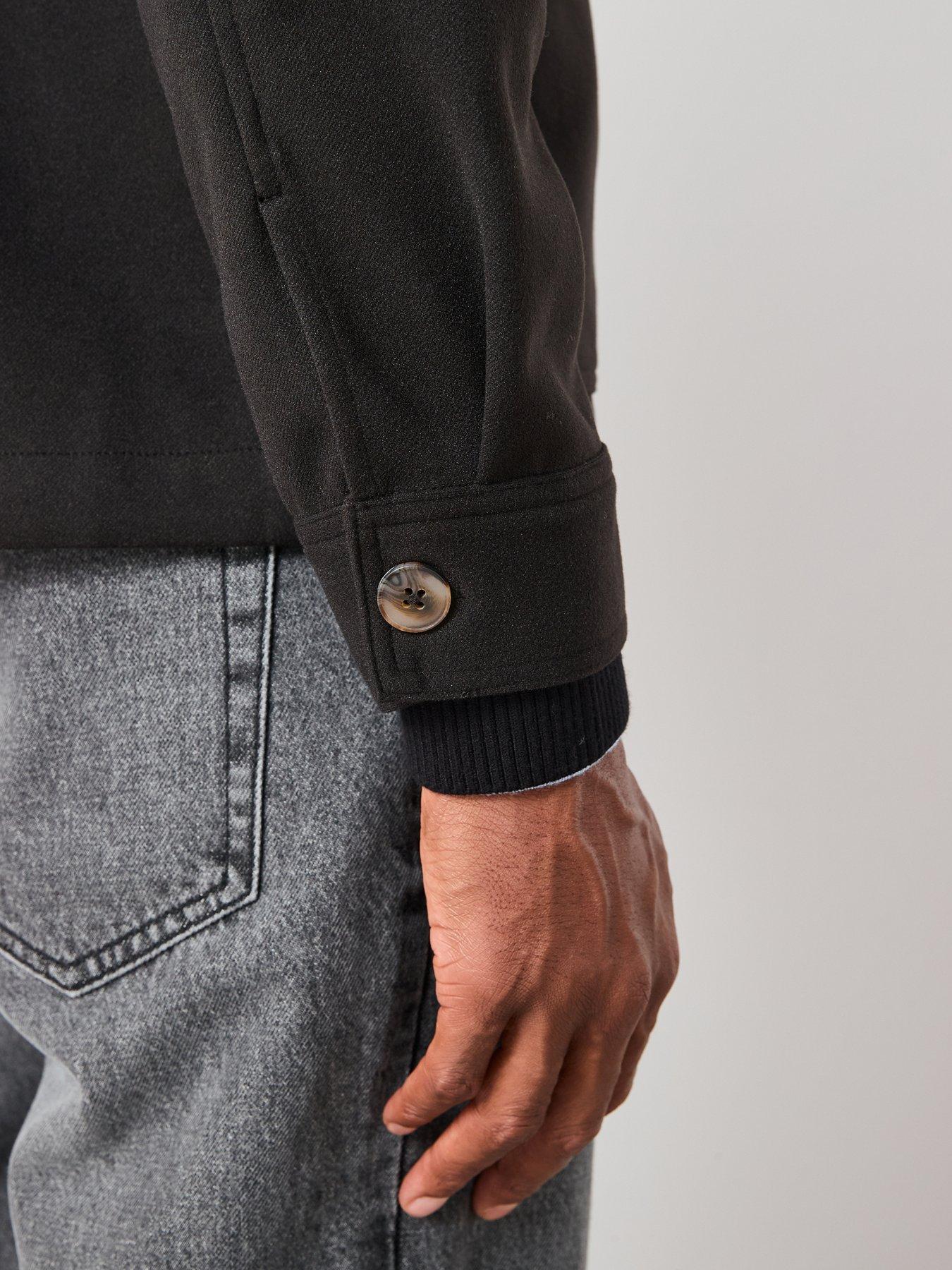 Image 6 of 7 of Very Man Jersey Chore Jacket - Black
