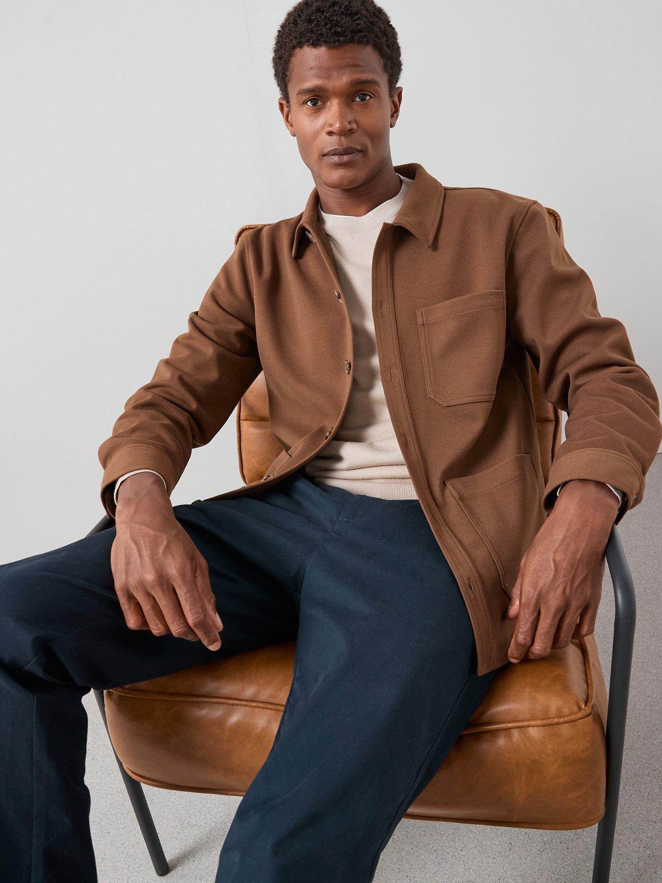 undefined Jersey Chore Jacket - Brown