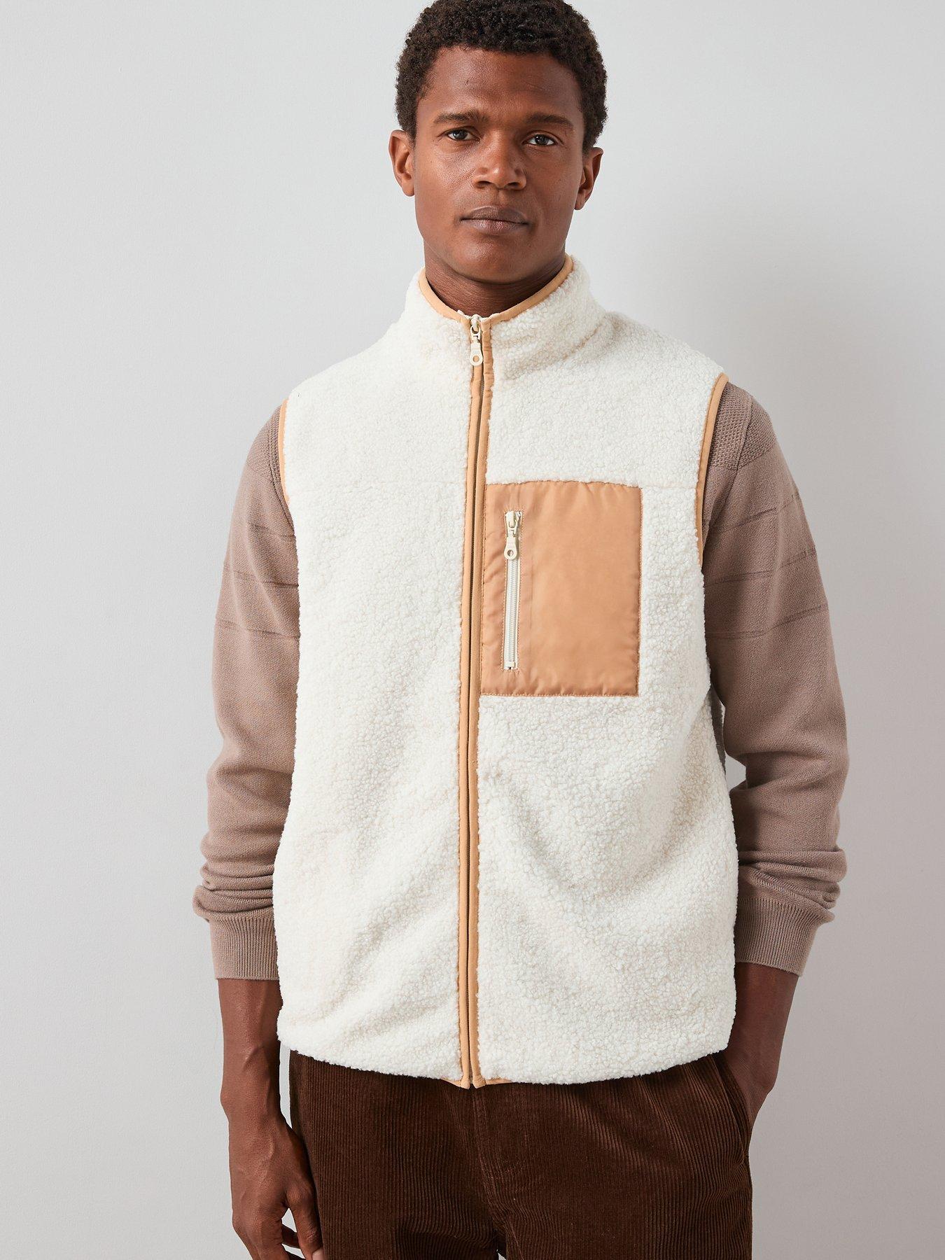 undefined Borg Gilet - Ecru