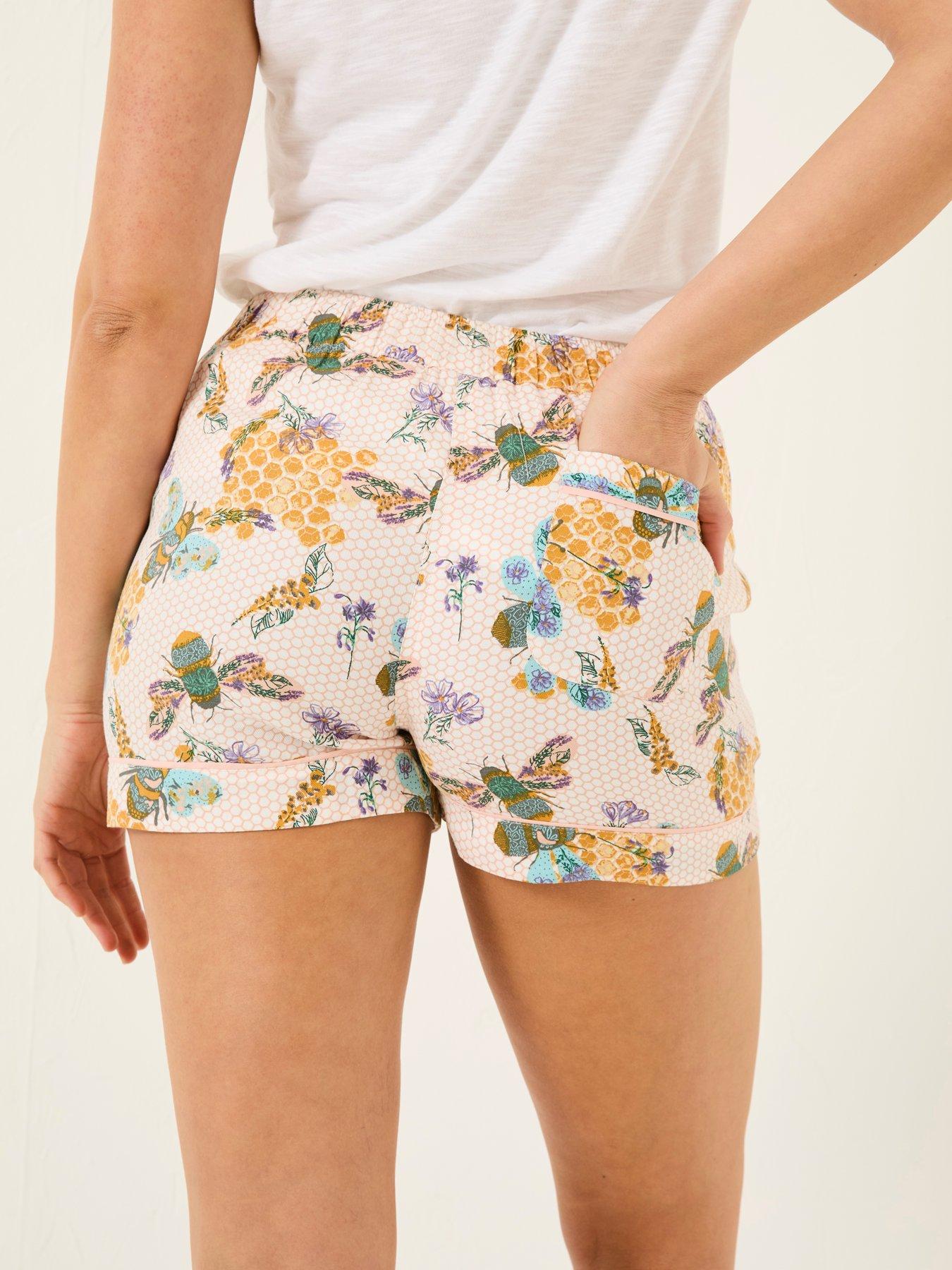Image 2 of 5 of FatFace Betty Bee Pyjama Shorts - Multi