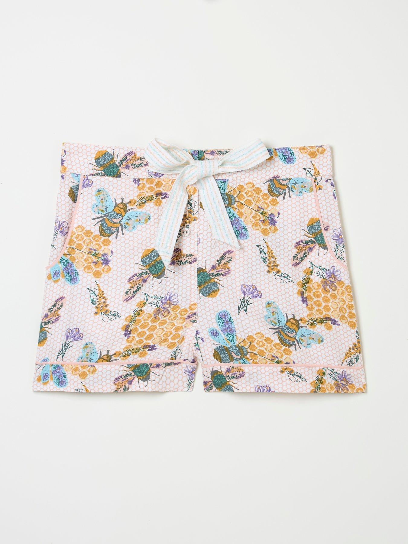 Image 5 of 5 of FatFace Betty Bee Pyjama Shorts - Multi