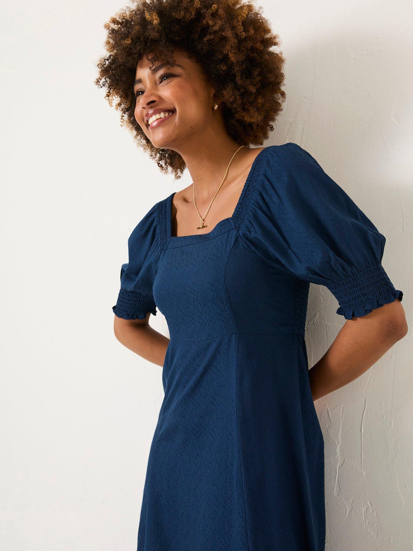  image of fatface-bloom-midi-dress-blue