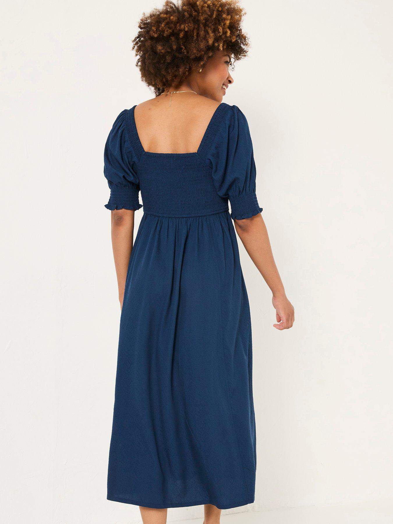  image of fatface-bloom-midi-dress-blue