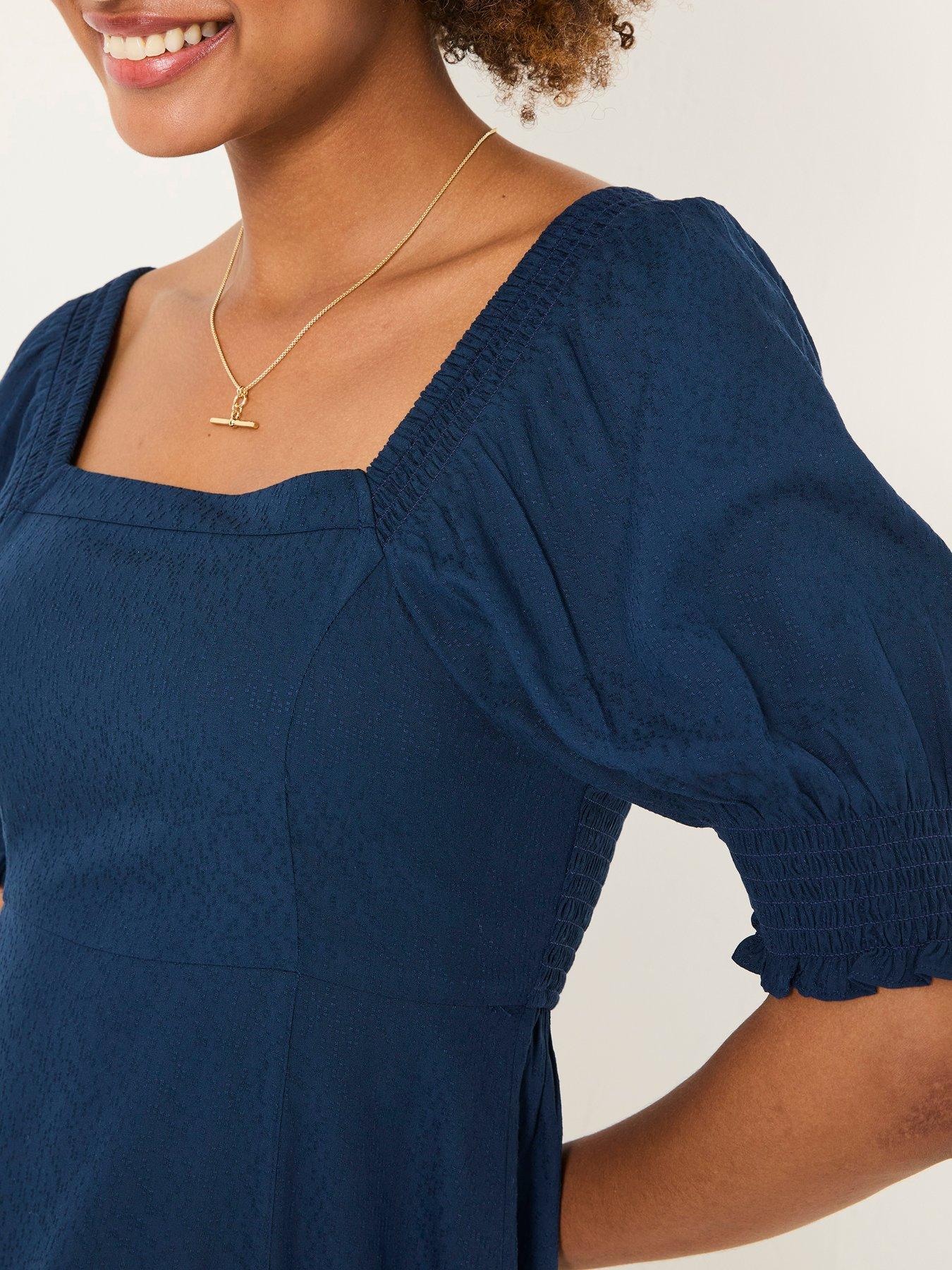  image of fatface-bloom-midi-dress-blue