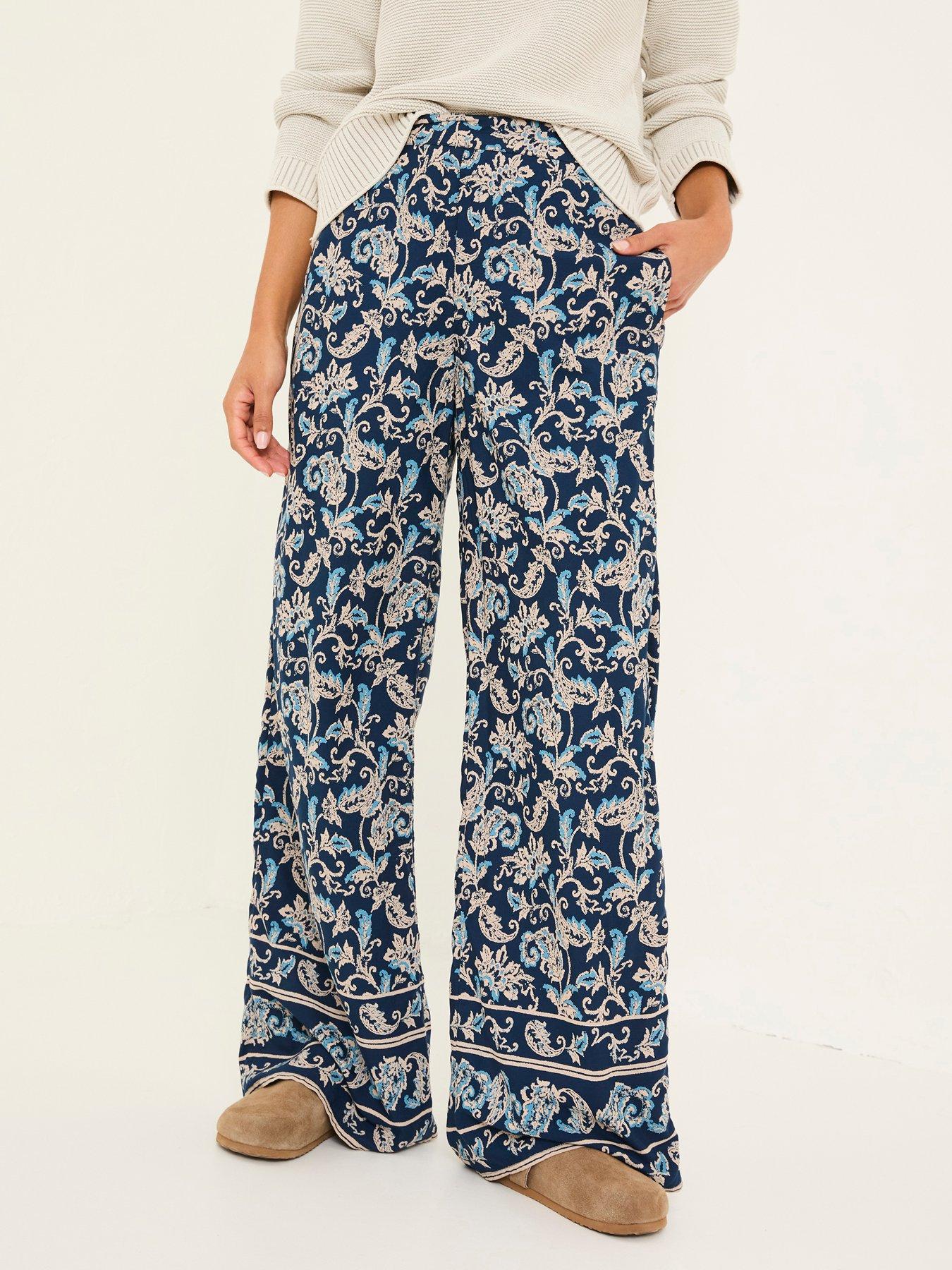 undefined Soft Paisley Trouser - Pink