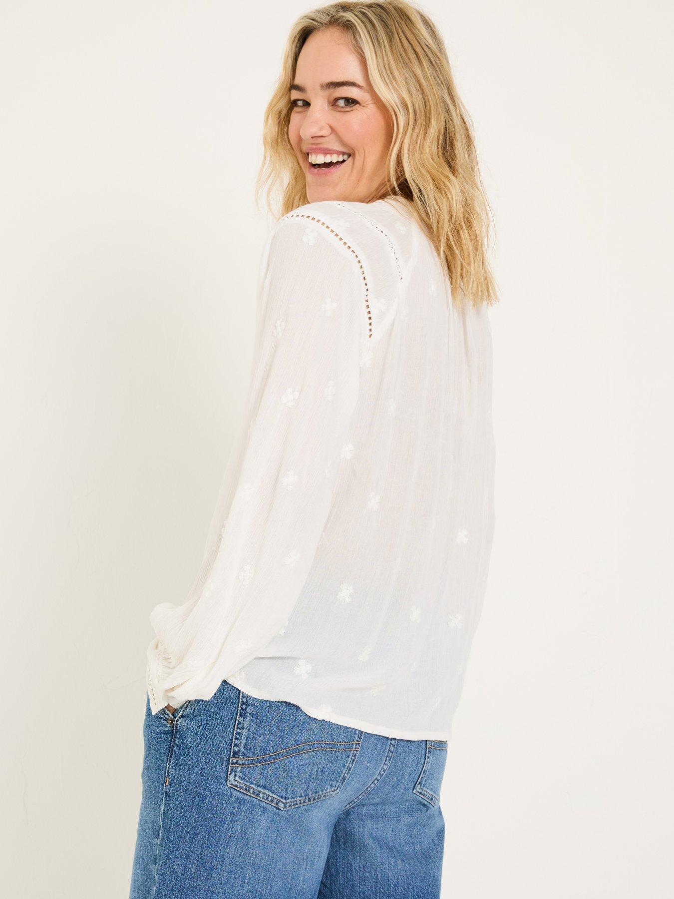 image of fatface-orla-embroidered-blouse-white