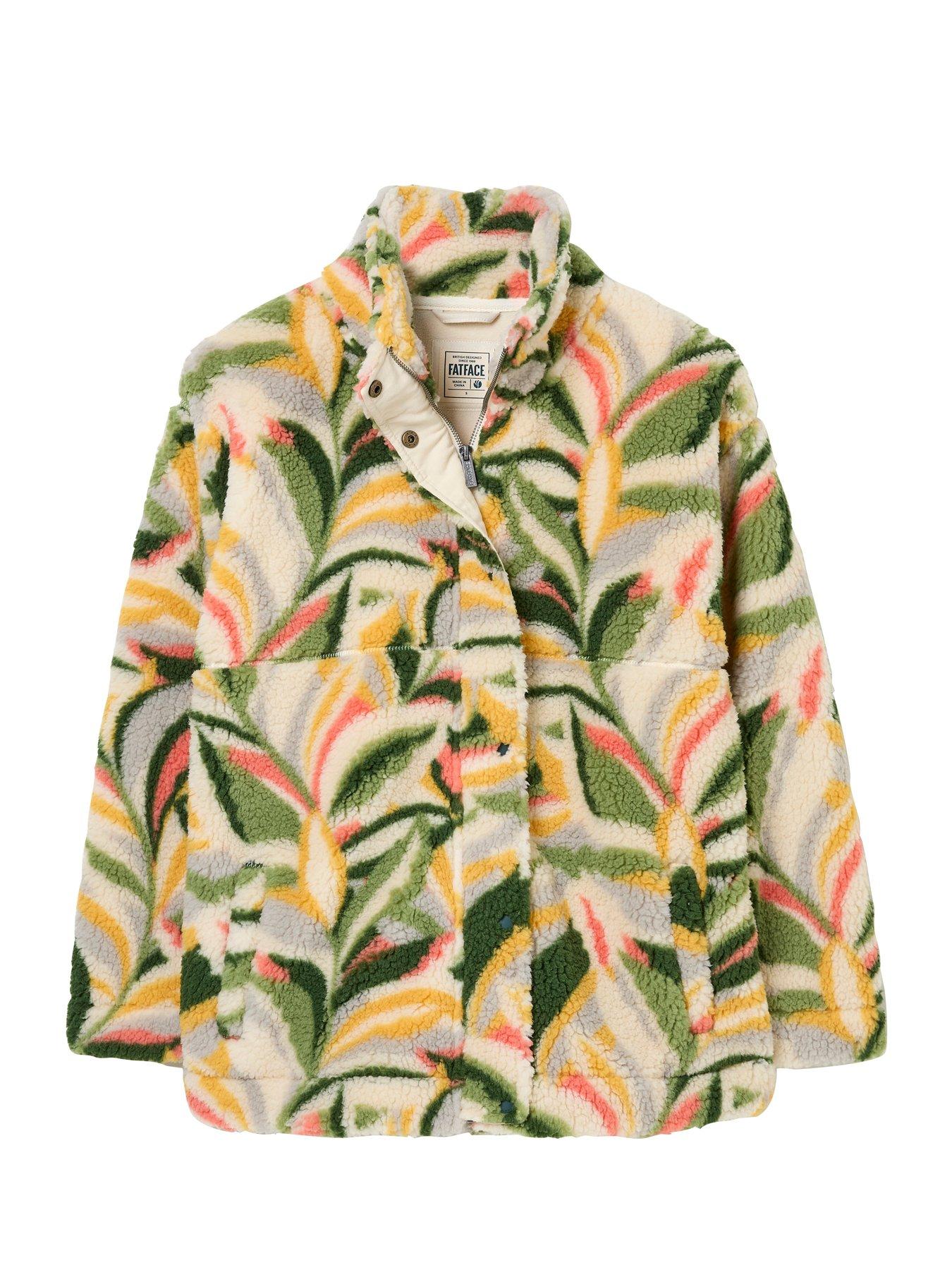 Image 4 of 4 of FatFace Printed Fleece Jacket - Beige