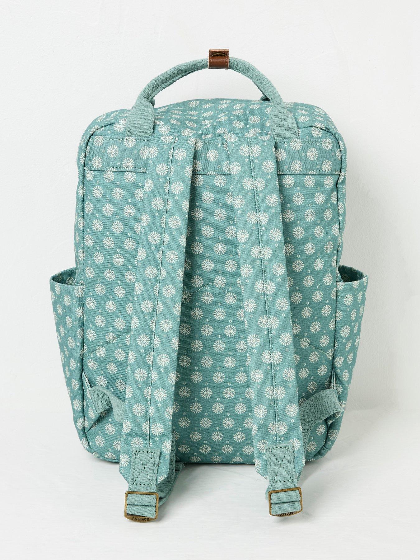  image of fatface-geo-canvas-rucksack-green-haze