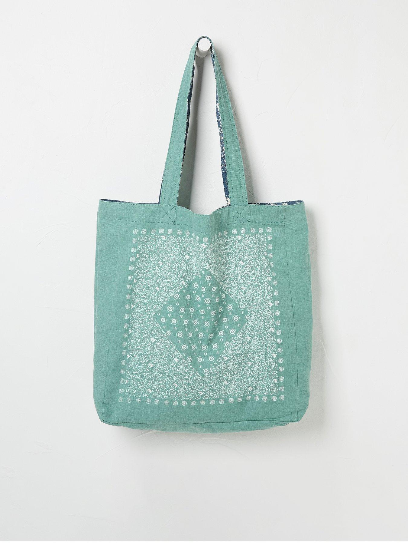 Image 1 of 2 of FatFace Lia Woven Tote Bag - Blue