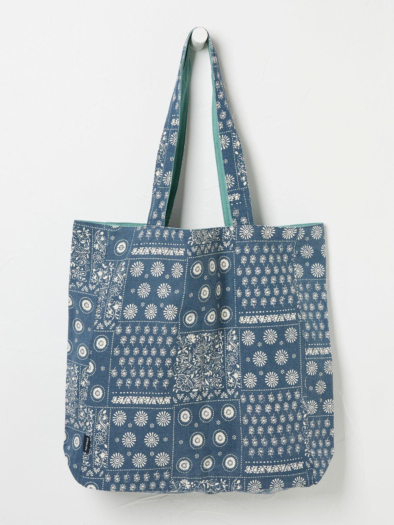 Image 2 of 2 of FatFace Lia Woven Tote Bag - Blue