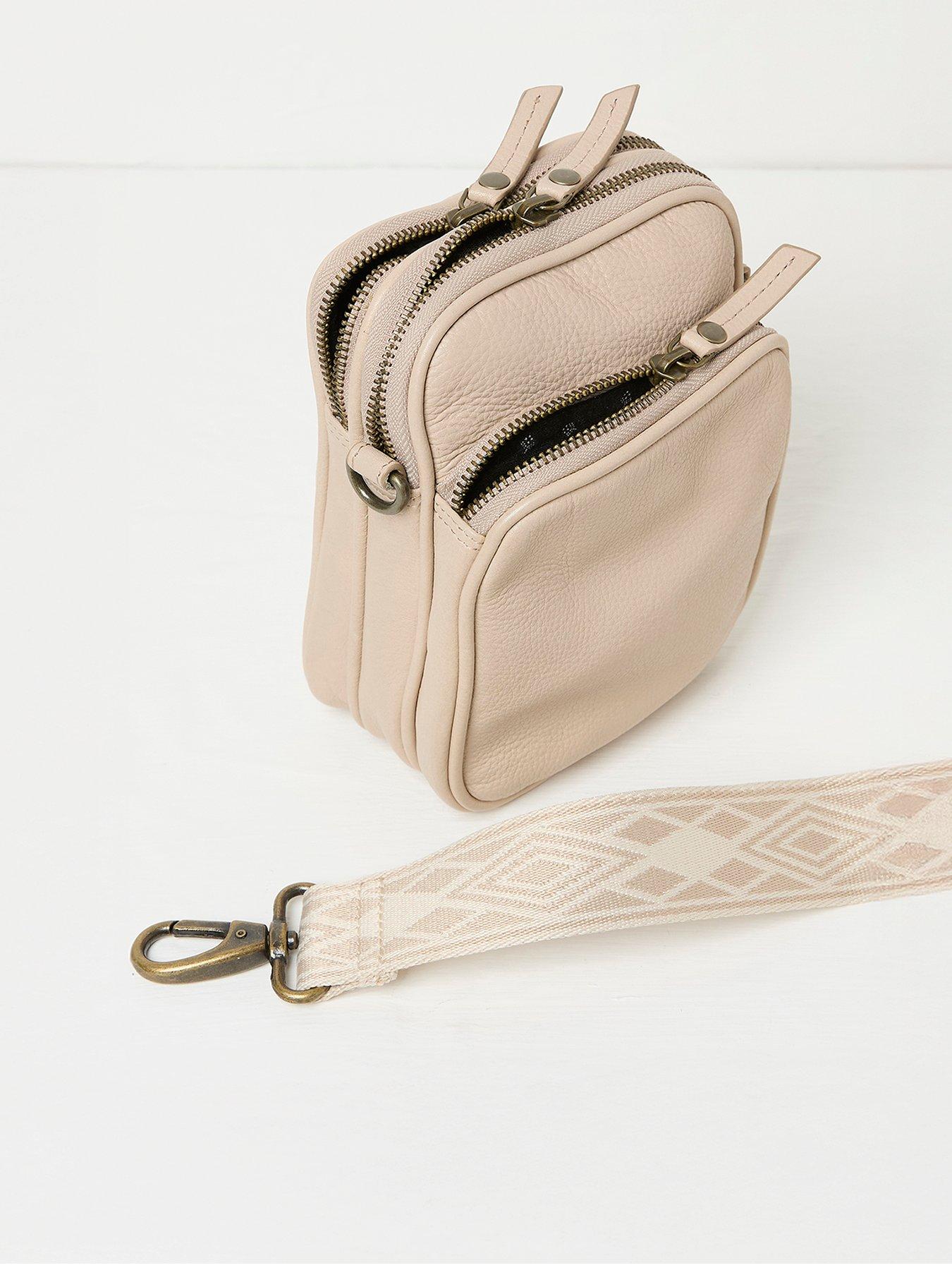 Image 1 of 2 of FatFace Large Phone Bag - Beige