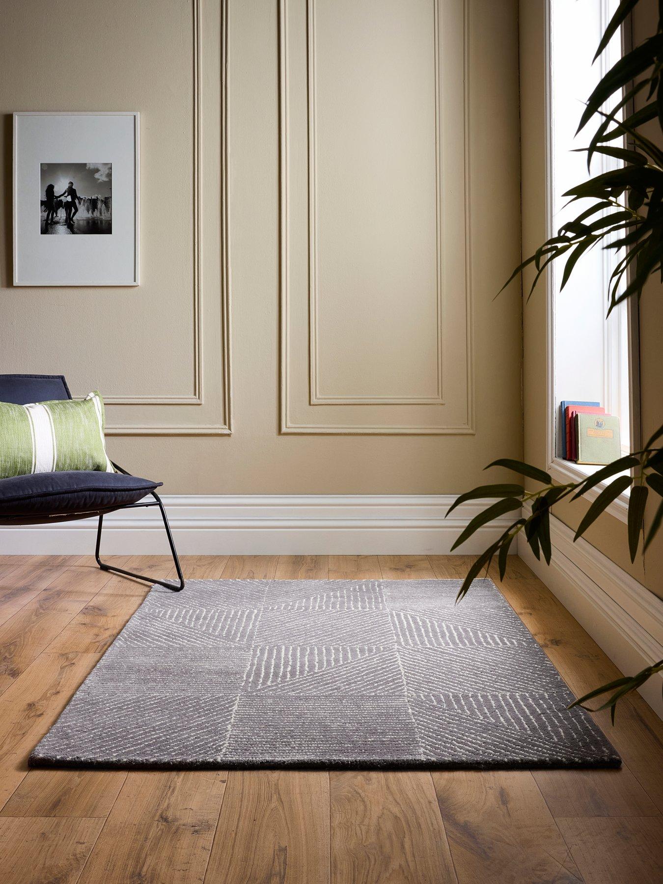 very-home-geometric-charcoal-100-pure-wool-rug