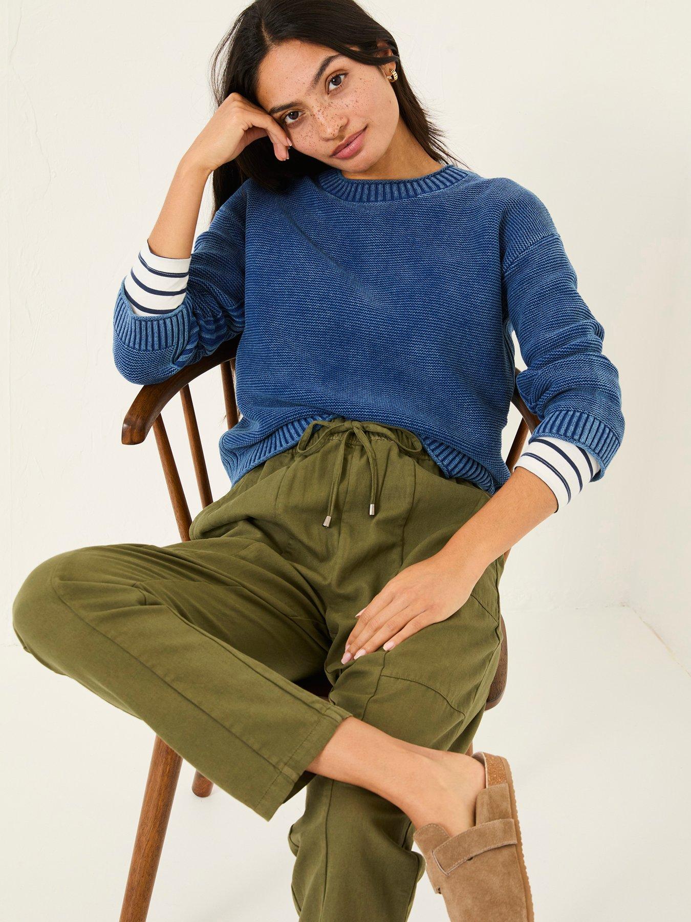  image of fatface-hoyton-cargo-trouser-green