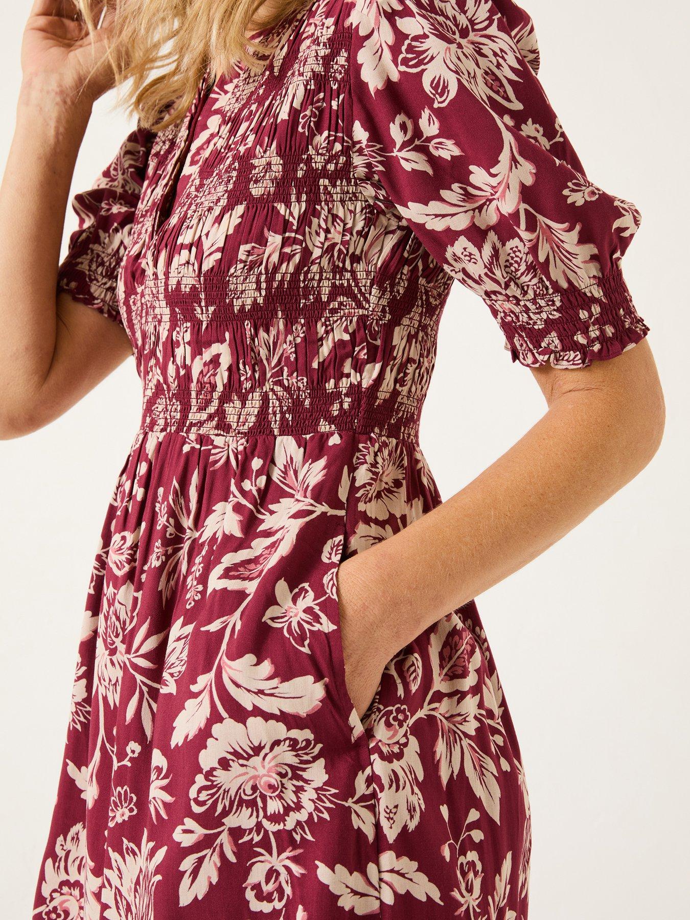  image of fatface-juniper-dress-red