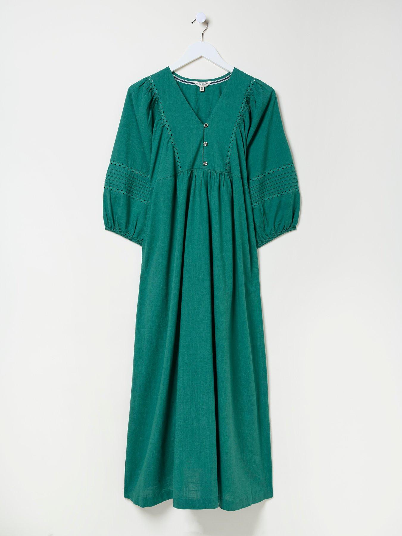 FatFace Jess Midi Dress - Green | Littlewoods