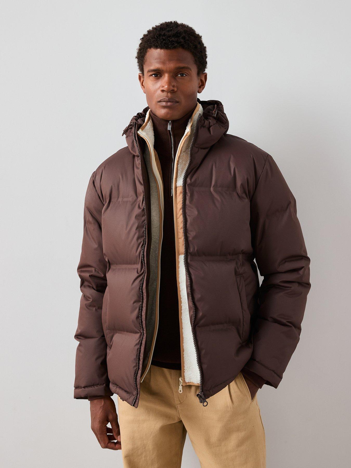 The Very Collection Feather and Down Heat Sealed Midweight Padded Jacket - Brown