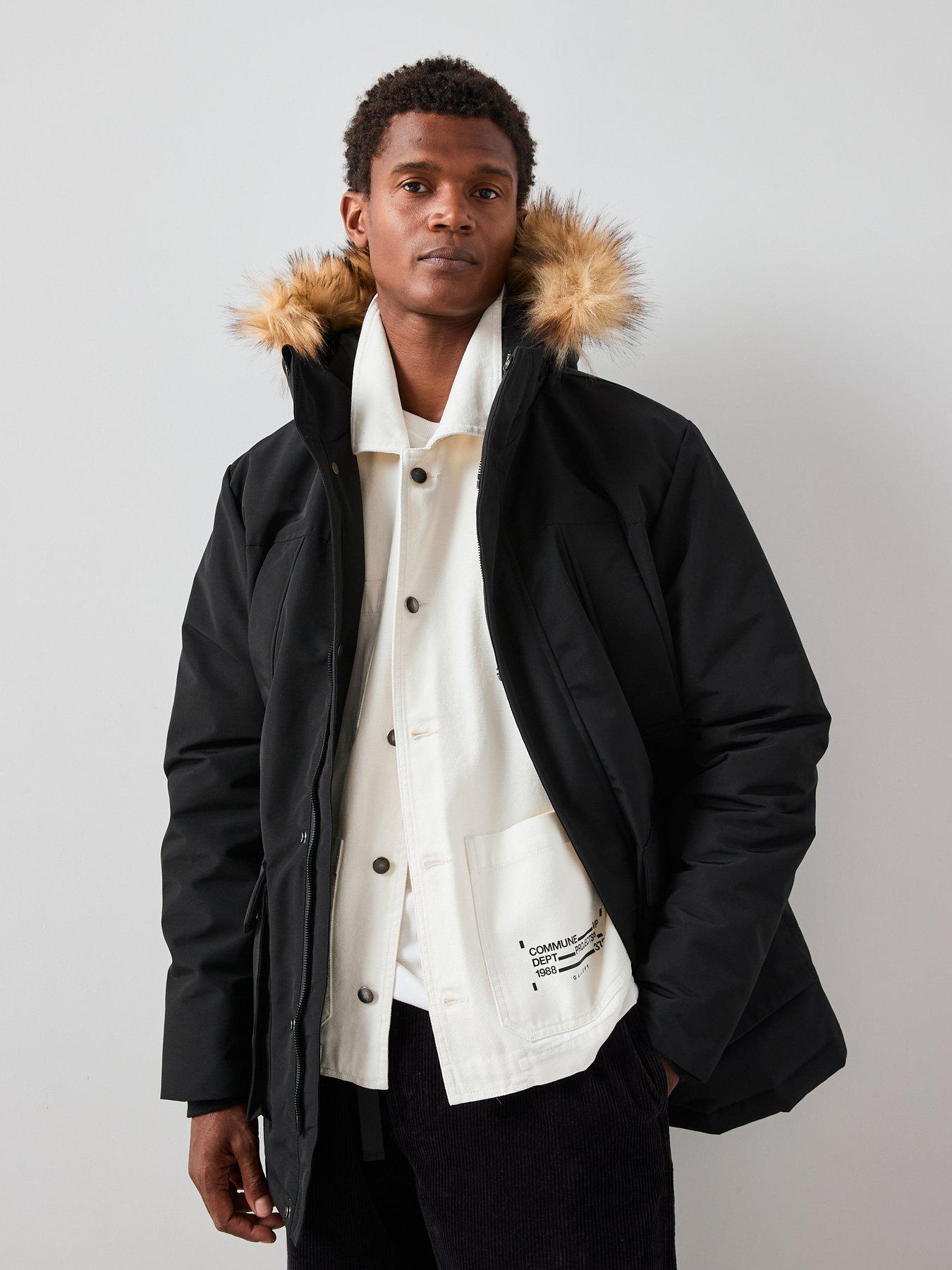 The Very Collection 4 Pocket Padded Parka Jacket - Black