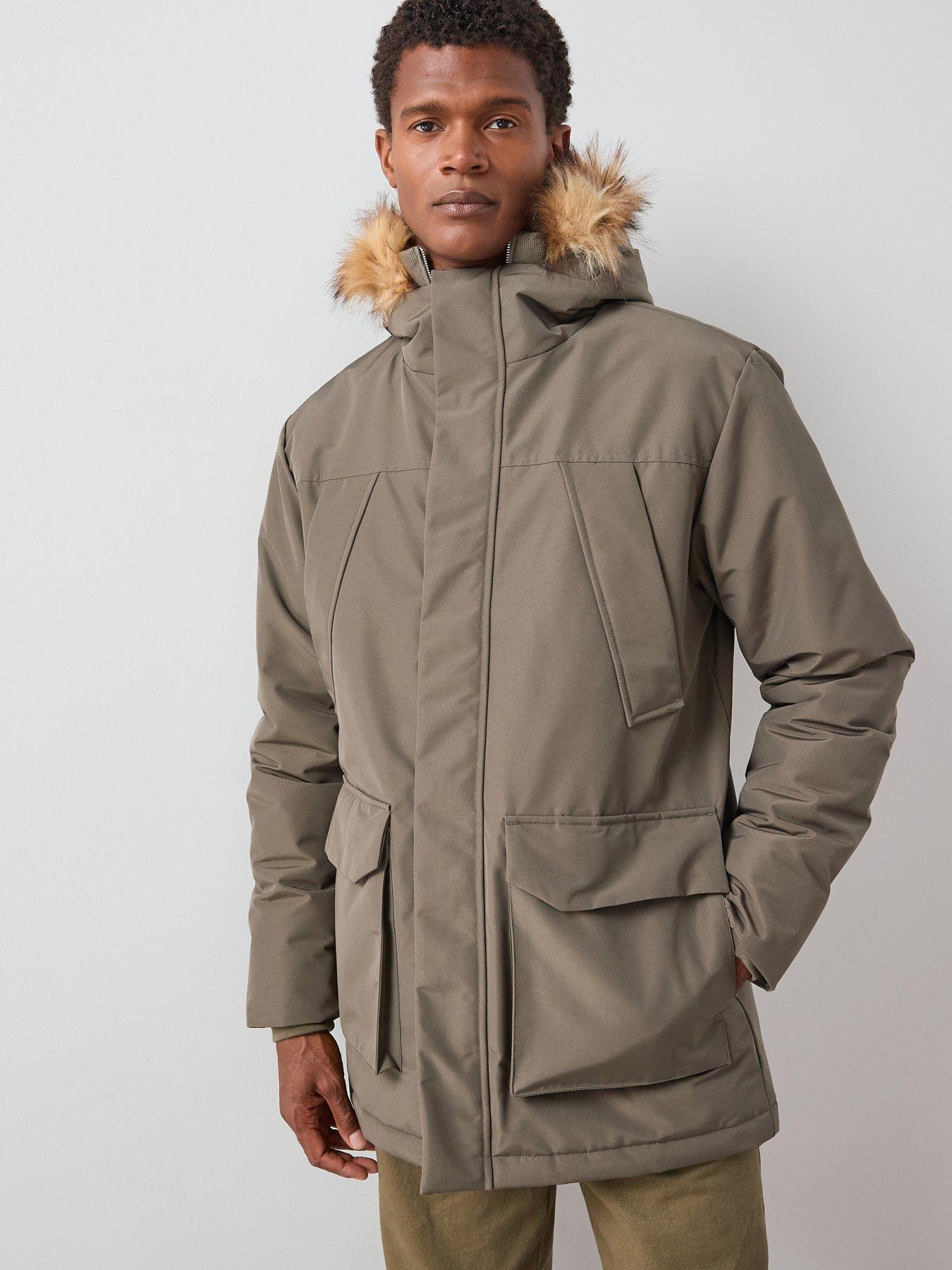 The Very Collection 4 Pocket Padded Parka Jacket - Khaki