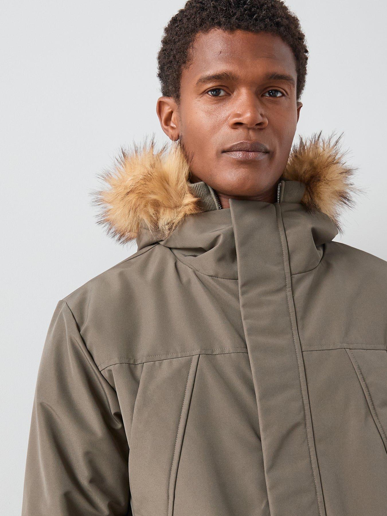  image of the-very-collection-4-pocket-padded-parka-jacket-khaki