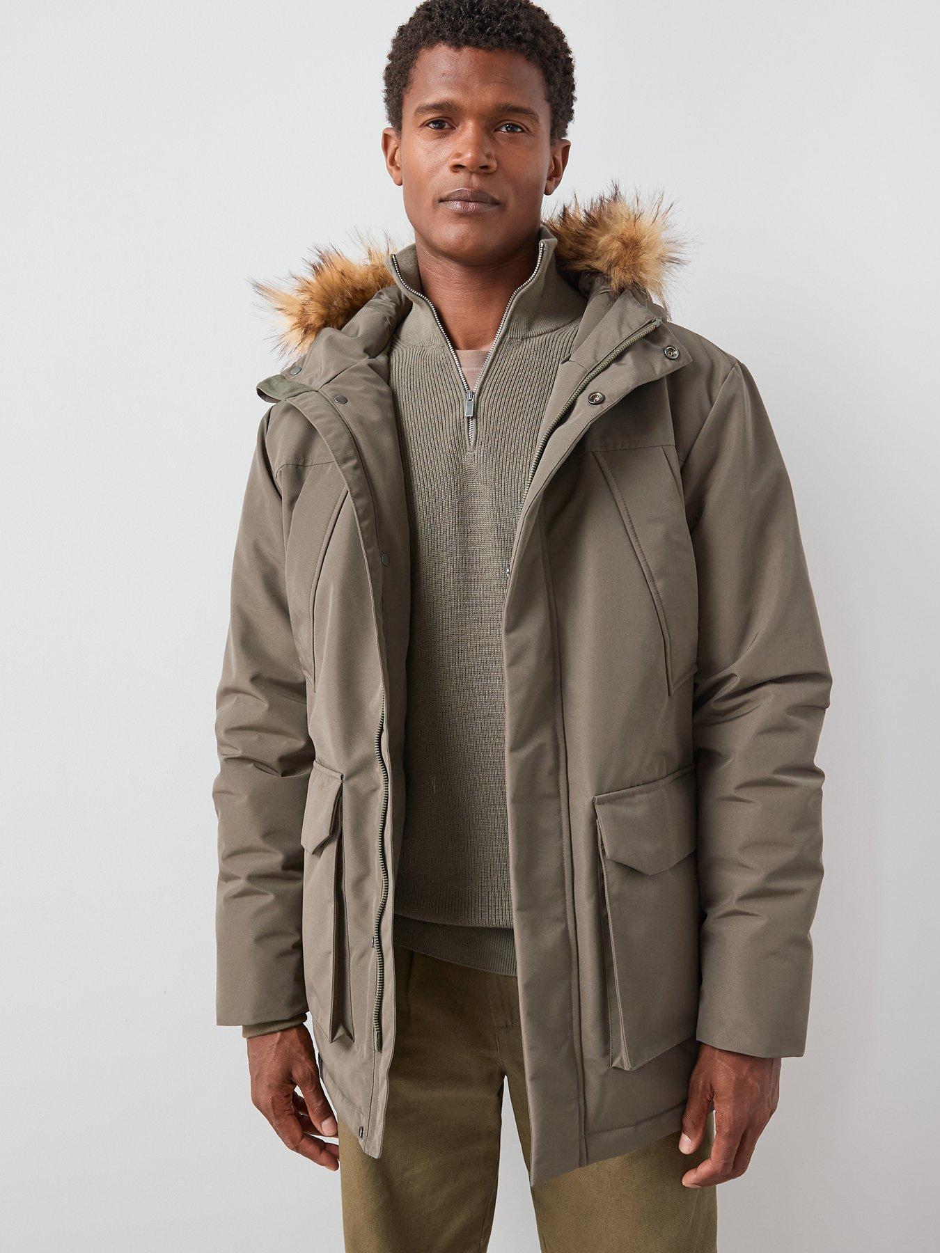  image of the-very-collection-4-pocket-padded-parka-jacket-khaki