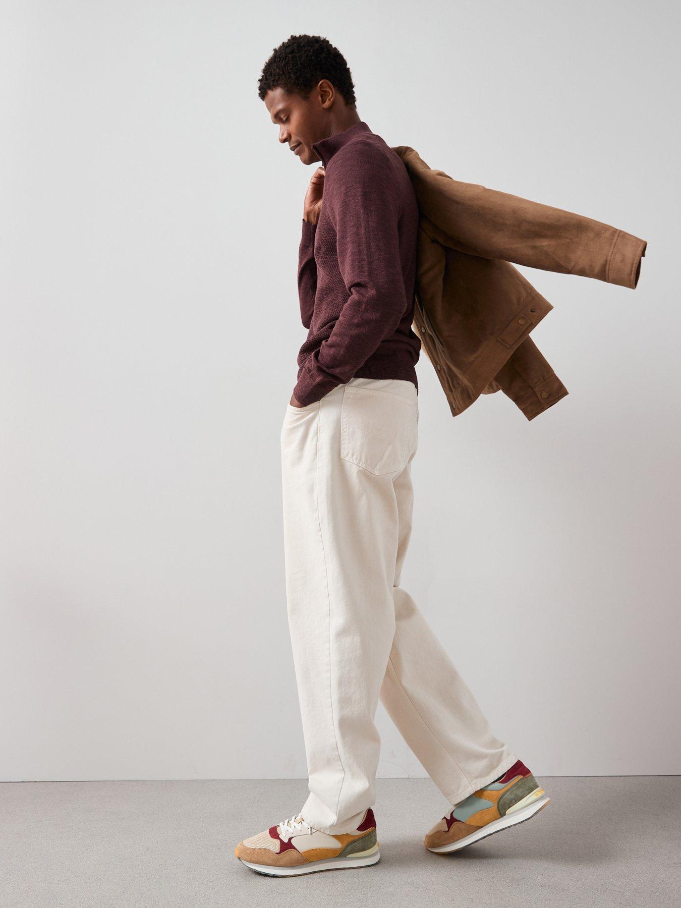 Image 3 of 7 of The Very Collection Textured Tri-Marl 1/4 Zip Jumper - Burgundy