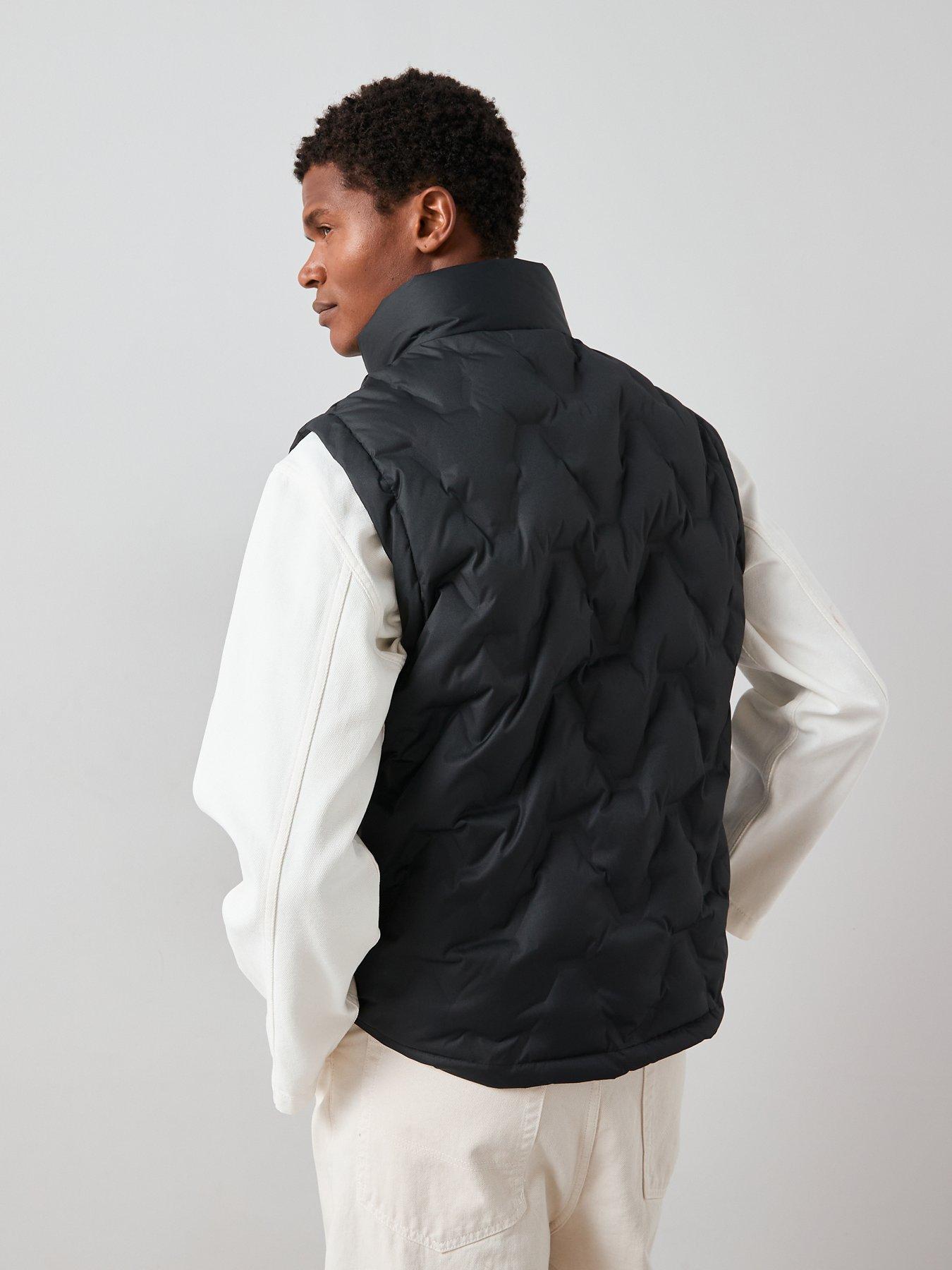  image of the-very-collection-heatsealed-feather-and-down-padded-gilet-black