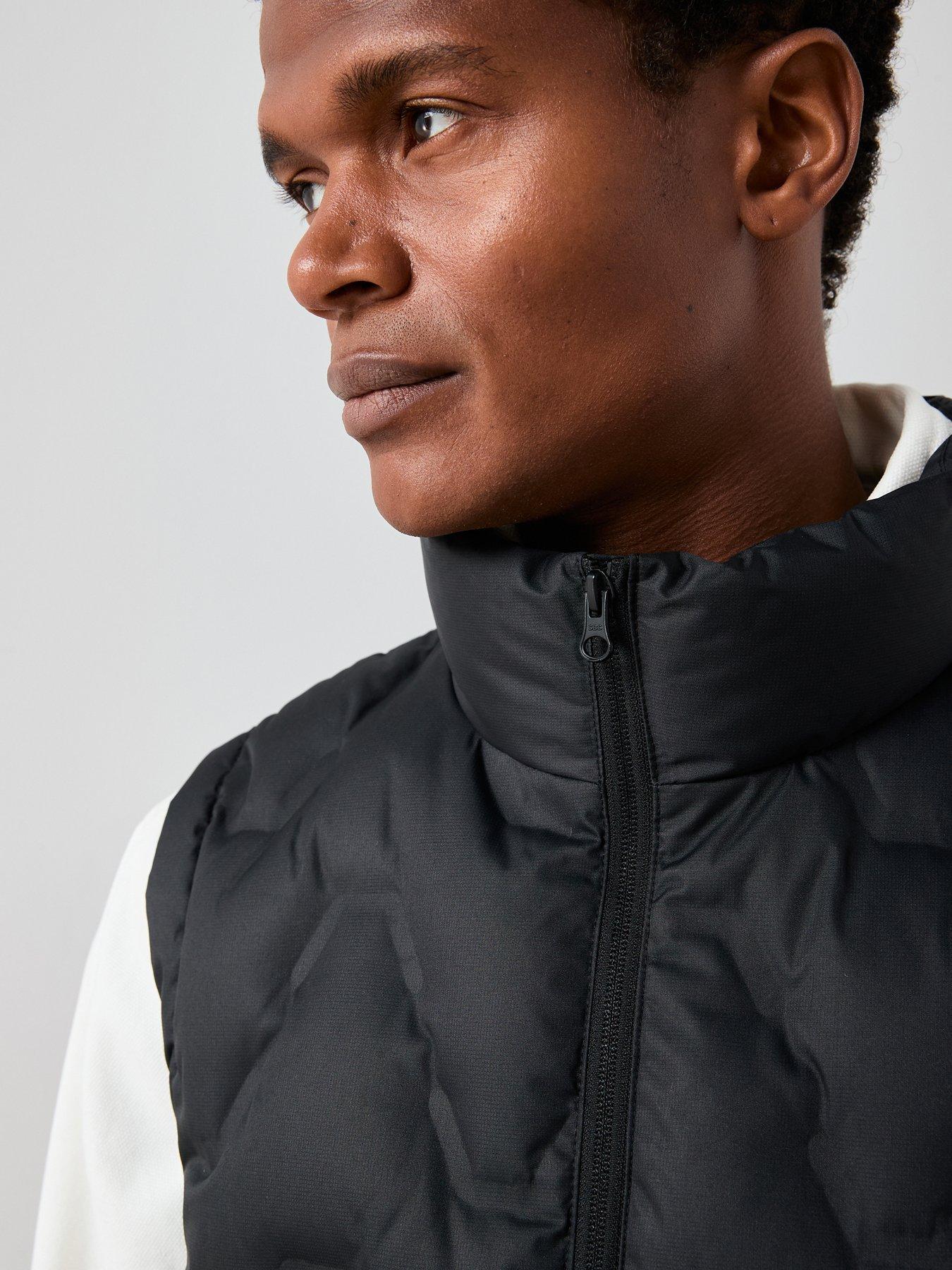  image of the-very-collection-heatsealed-feather-and-down-padded-gilet-black