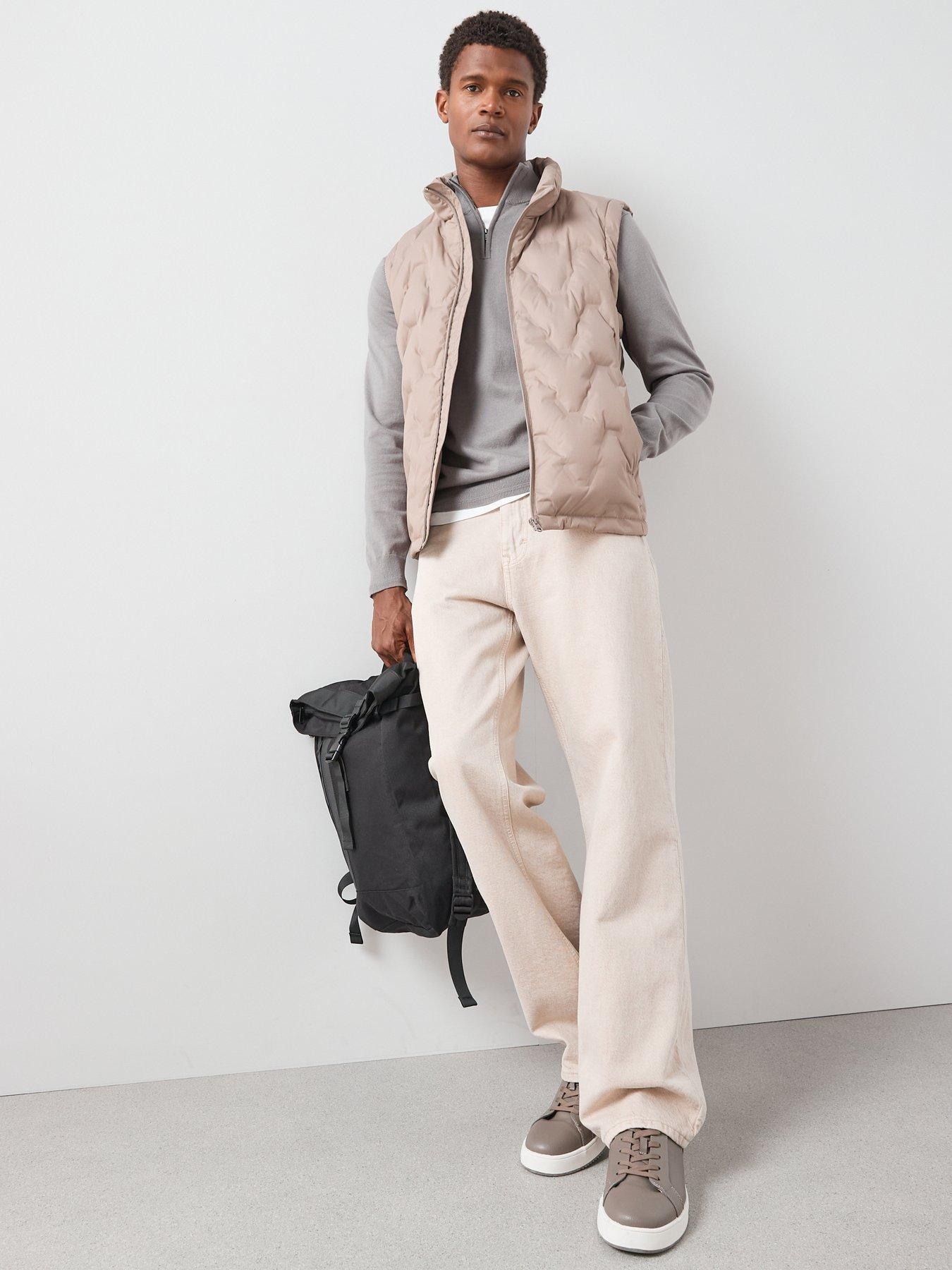 Image 3 of 7 of The Very Collection Heatsealed Down Padded Gilet - Stone