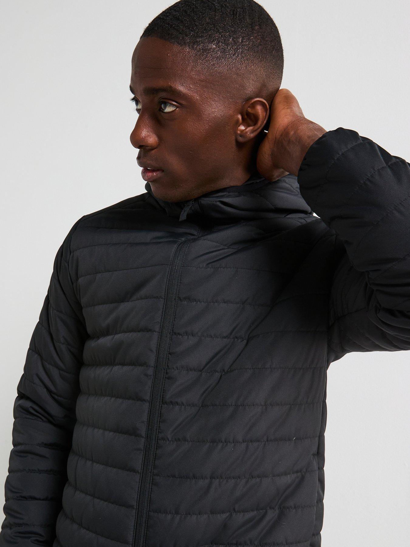 Image 5 of 6 of Very Man Shower Resistant Lightweight Hooded Padded Jacket&nbsp; - Black
