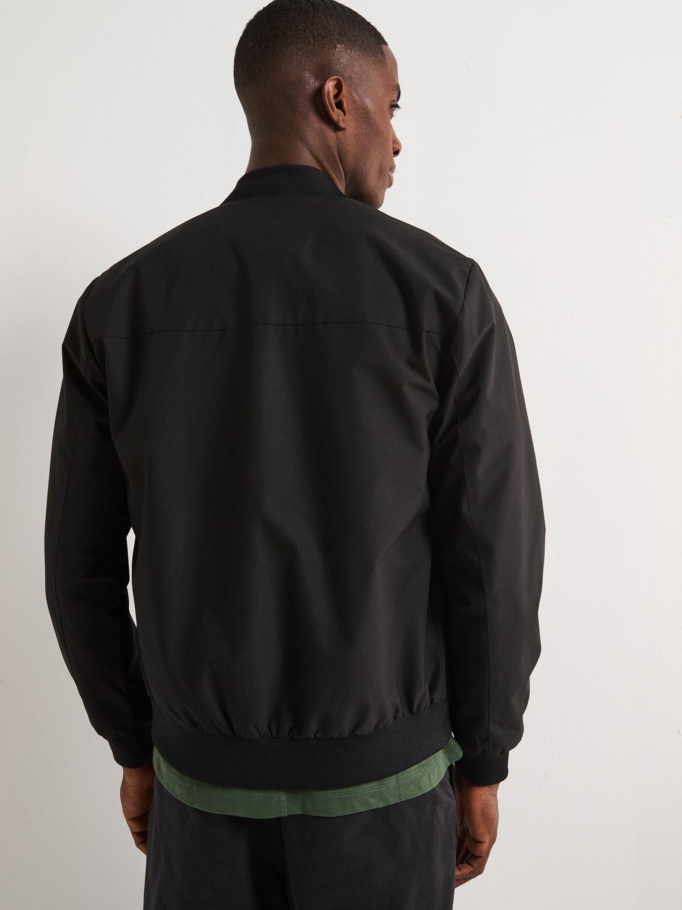  image of the-very-collection-shower-resistant-bomber-jacket-black