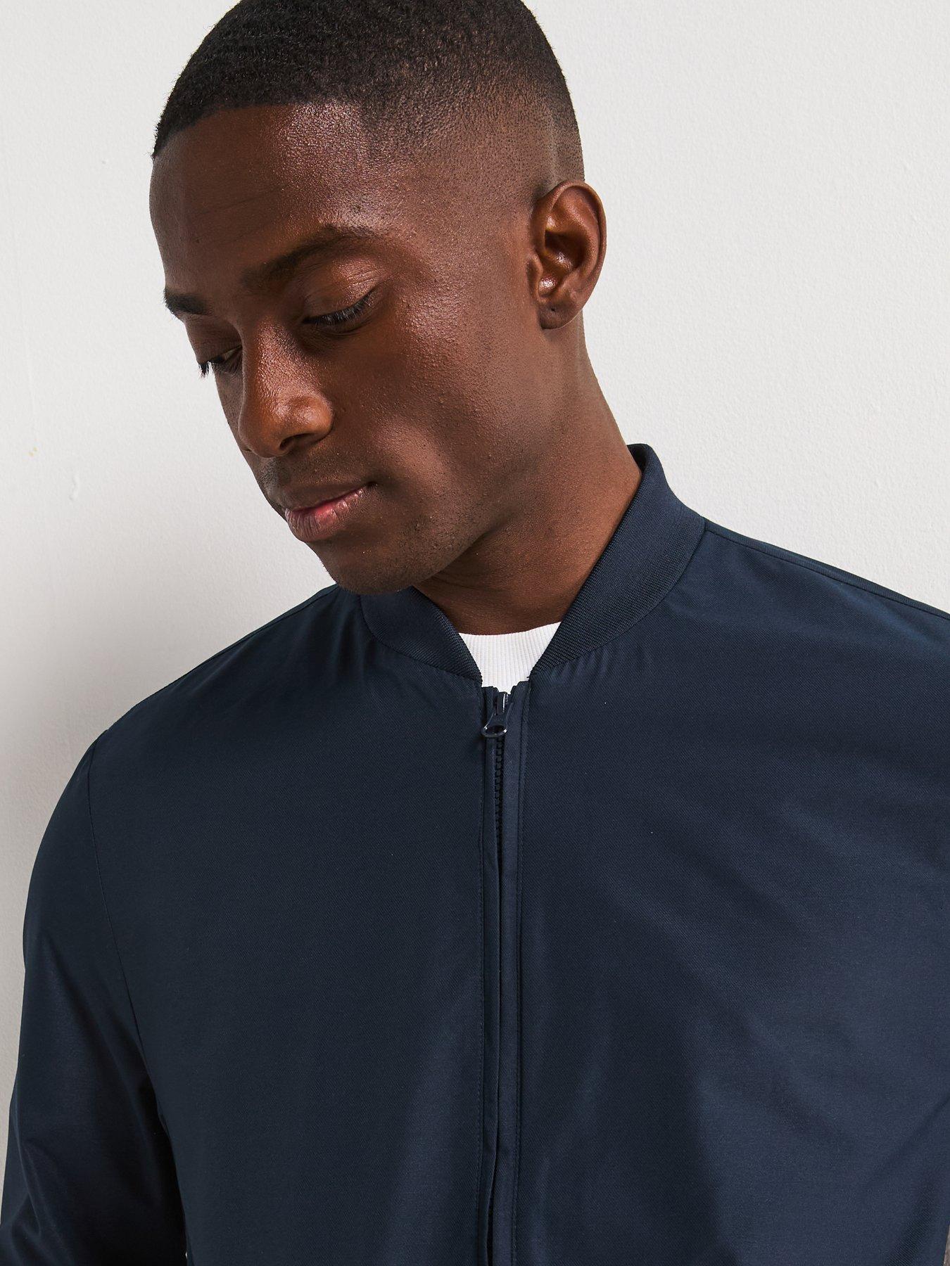 Image 5 of 6 of The Very Collection Shower Resistant Bomber Jacket - Navy