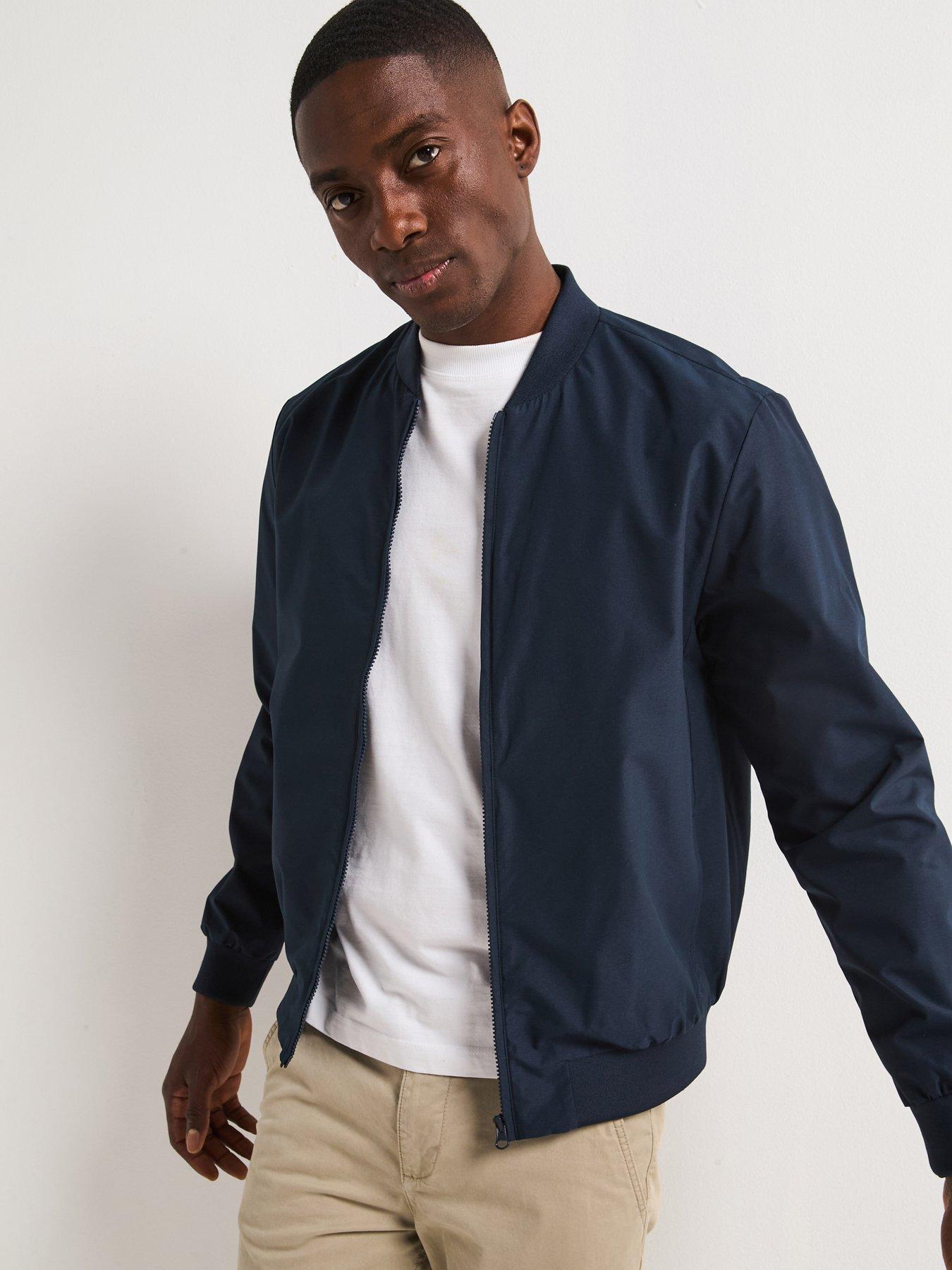 Image 6 of 6 of The Very Collection Shower Resistant Bomber Jacket - Navy