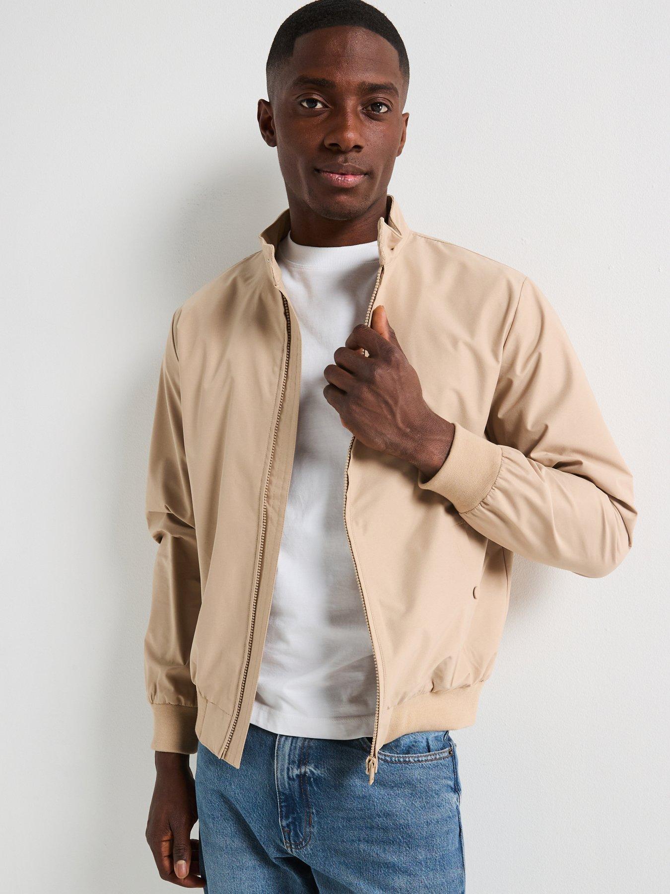 undefined Shower Resistant Harrington Jacket - Stone