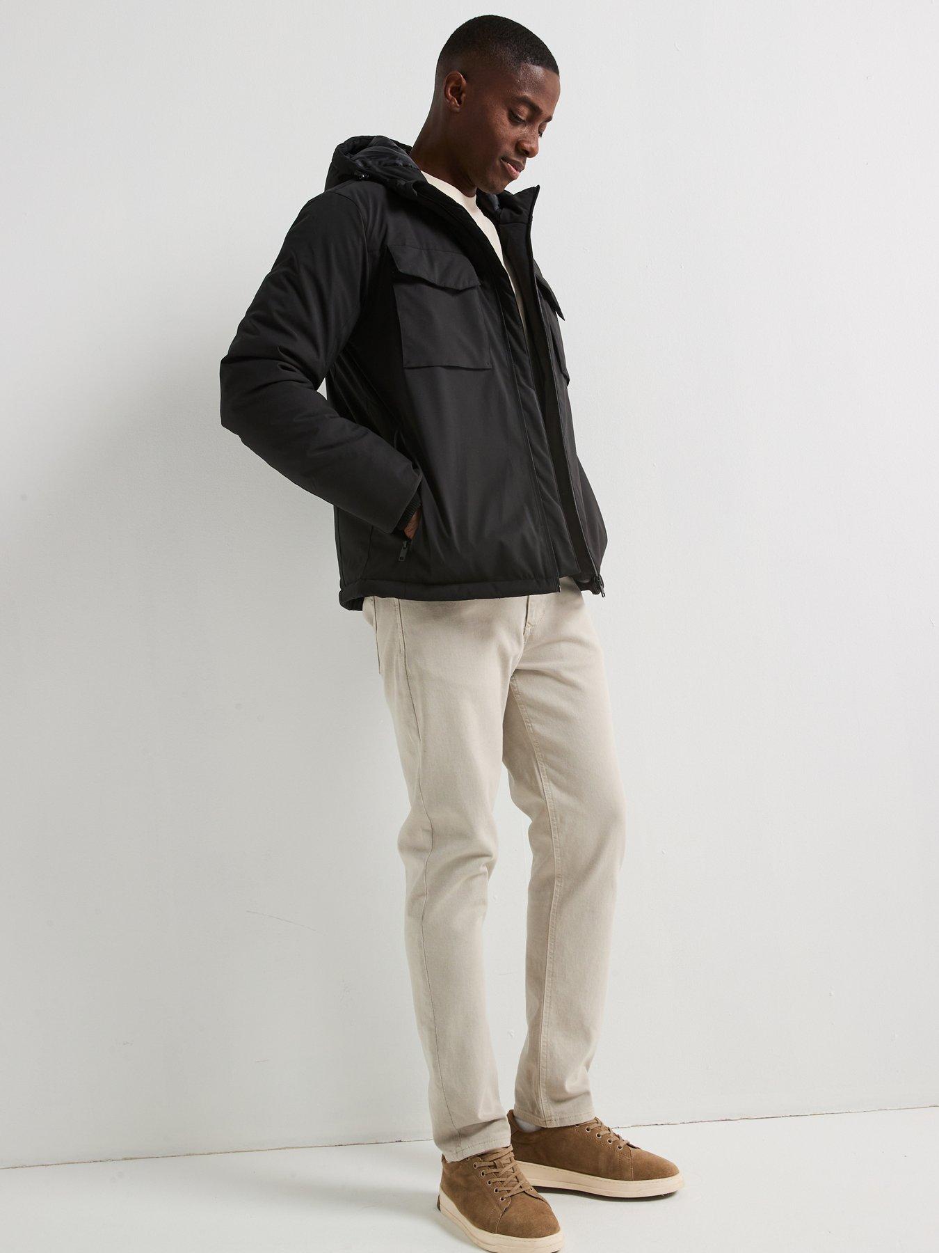  image of the-very-collection-4-pocket-padded-jacket-black