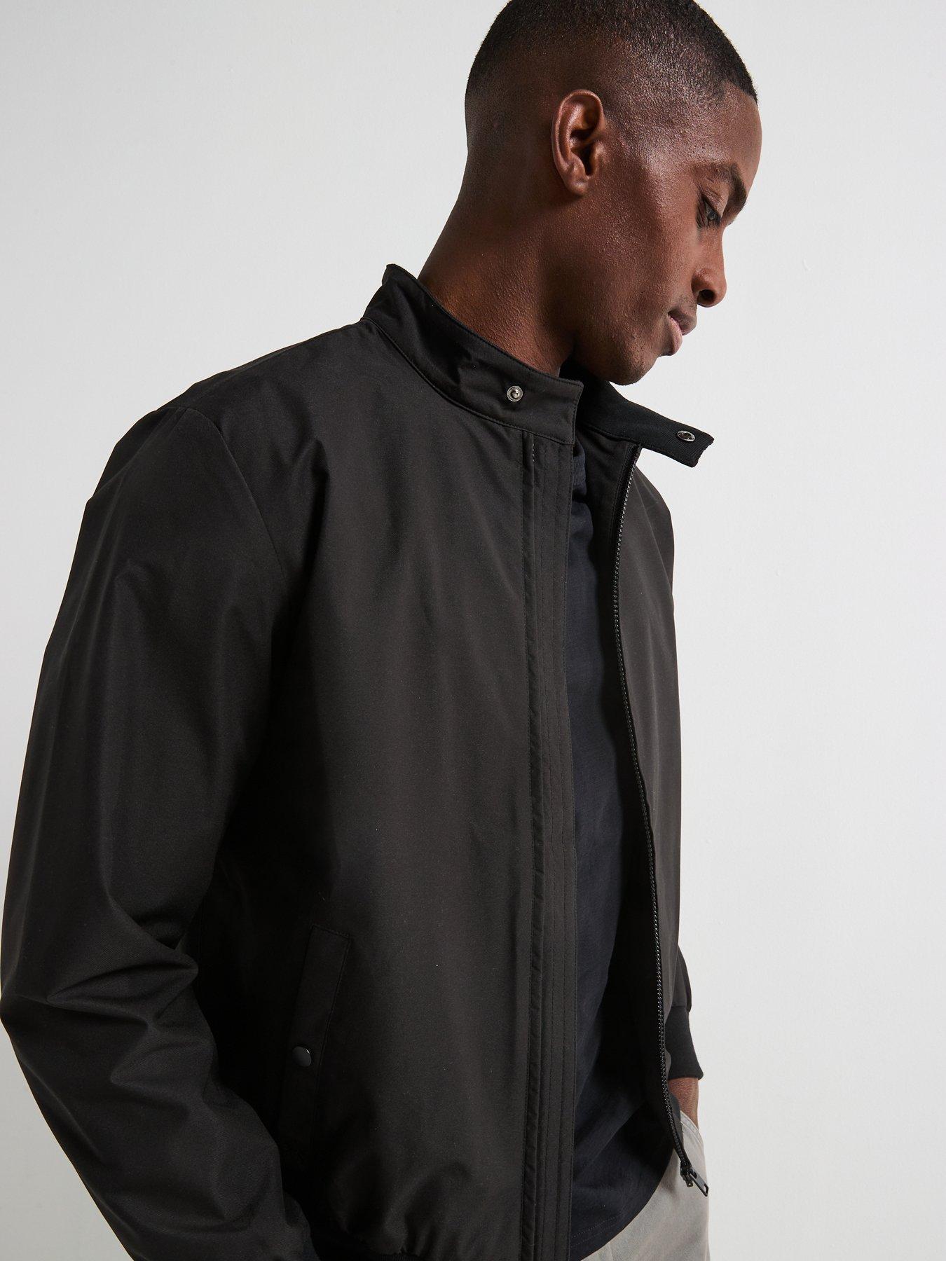 Image 6 of 6 of The Very Collection Shower Resistant Harrington Jacket - Black