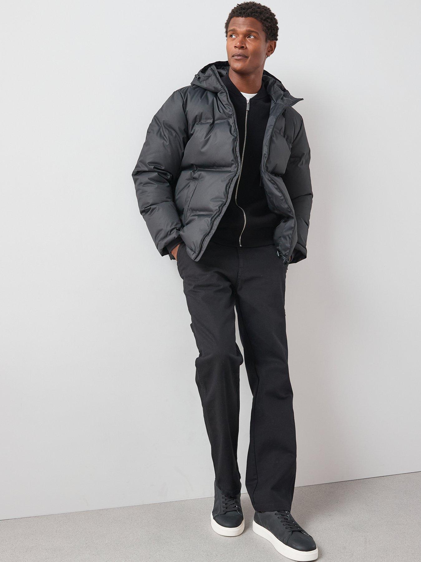 Image 3 of 7 of The Very Collection Feather and Down Heatsealed Midweight Padded Jacket - Black