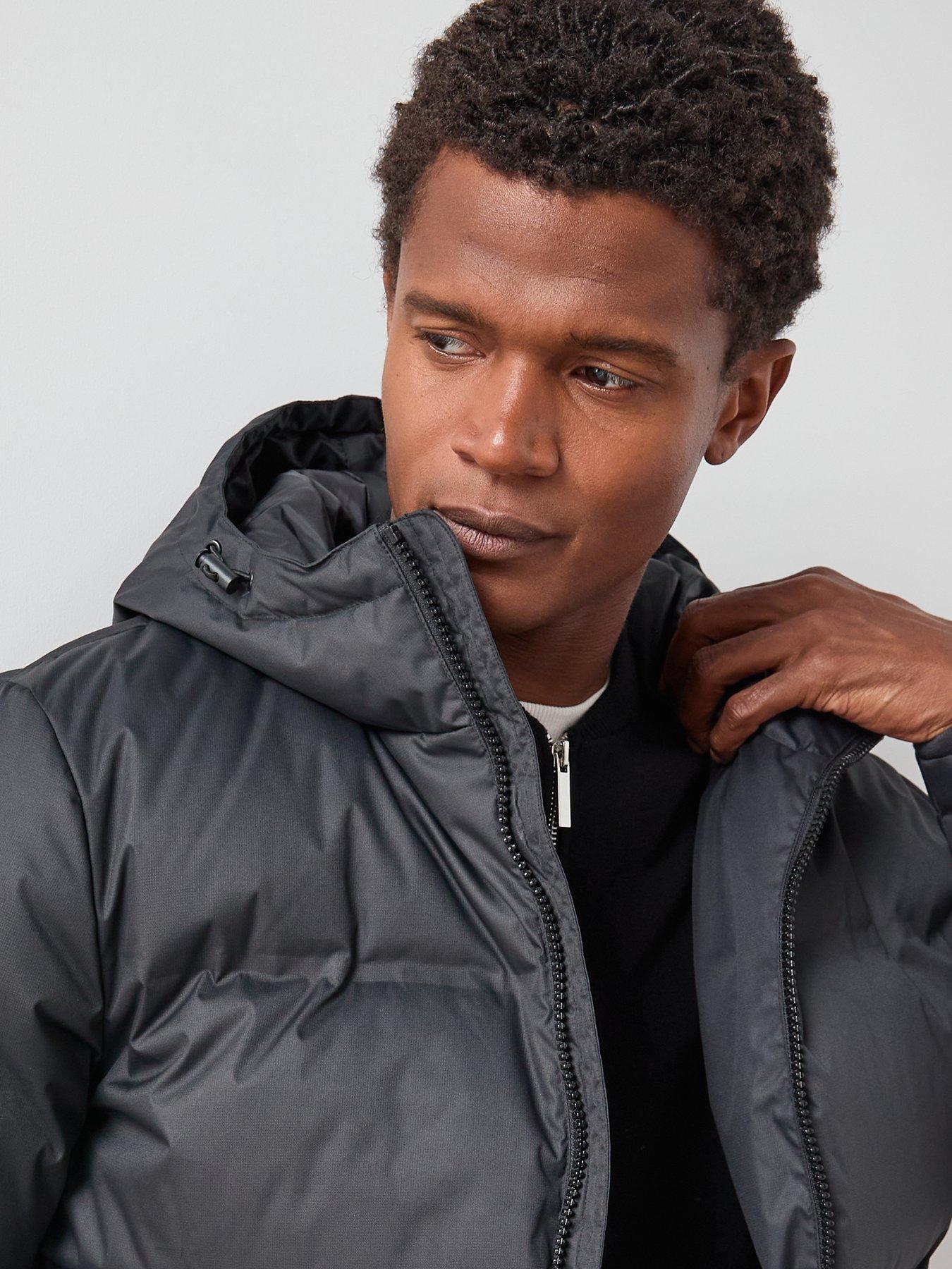 Image 4 of 7 of The Very Collection Feather and Down Heatsealed Midweight Padded Jacket - Black