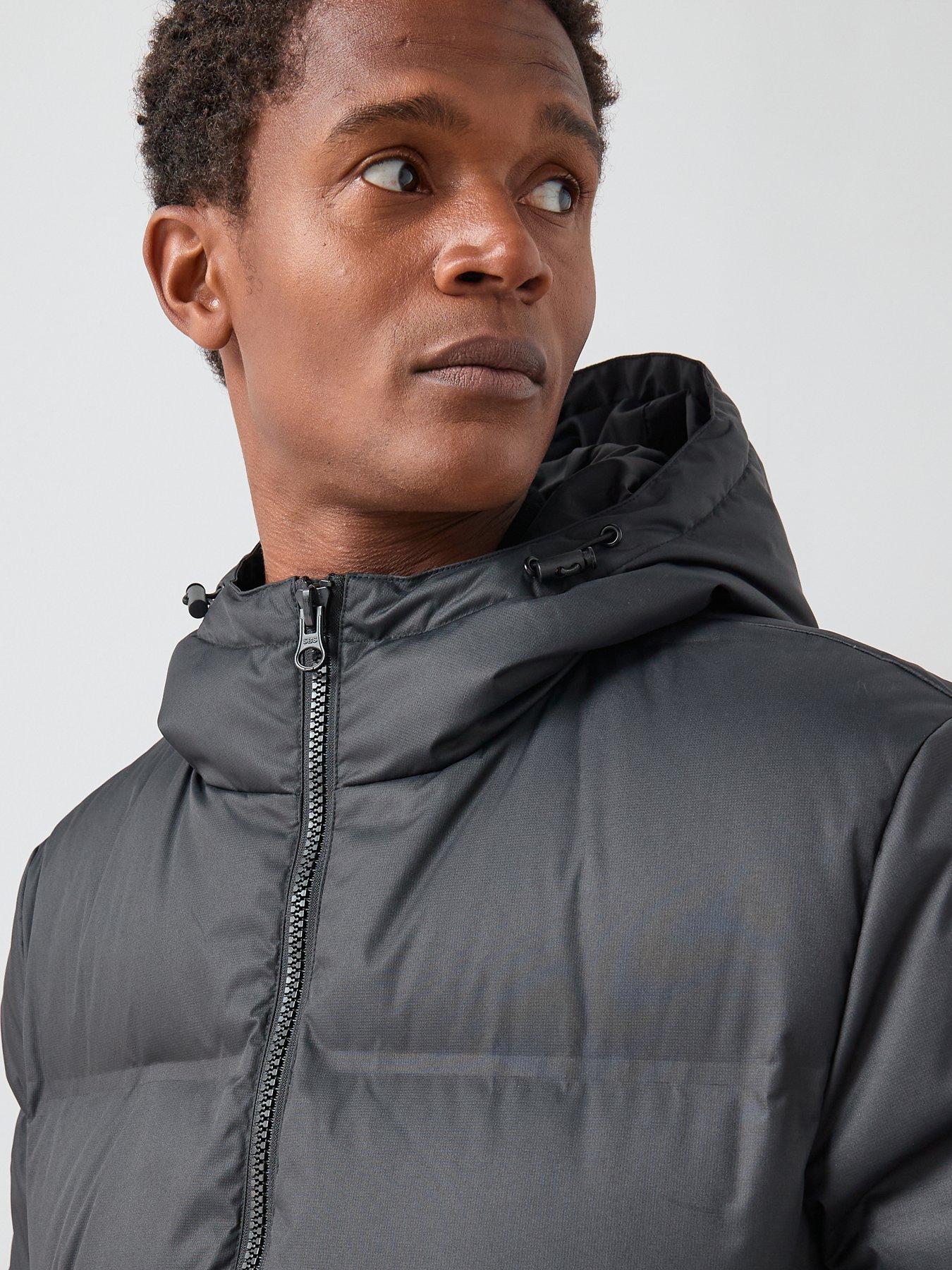 Image 6 of 7 of The Very Collection Feather and Down Heatsealed Midweight Padded Jacket - Black