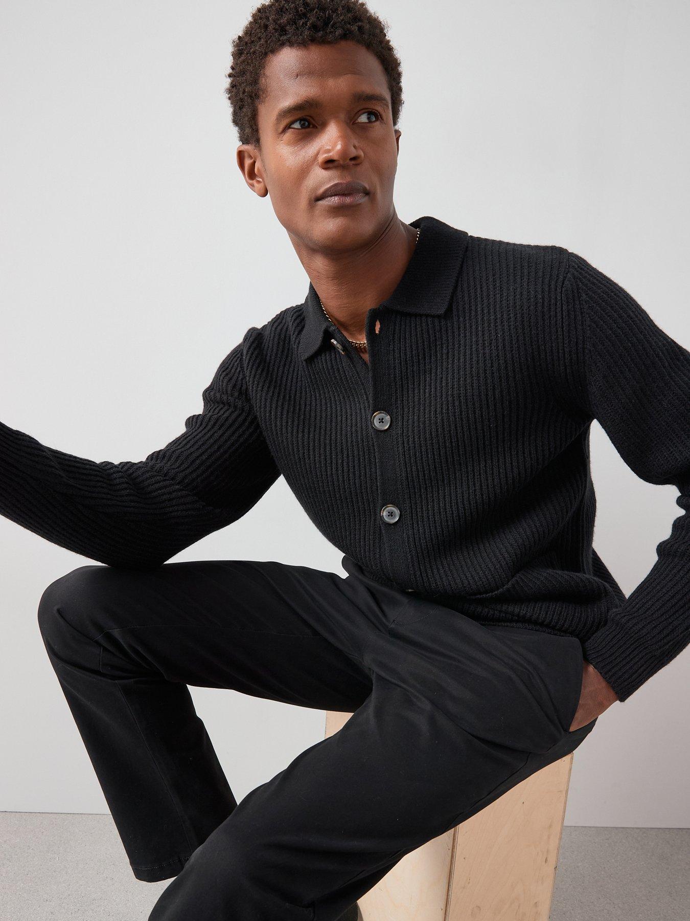 undefined Supersoft Button Thru Cardigan - Black