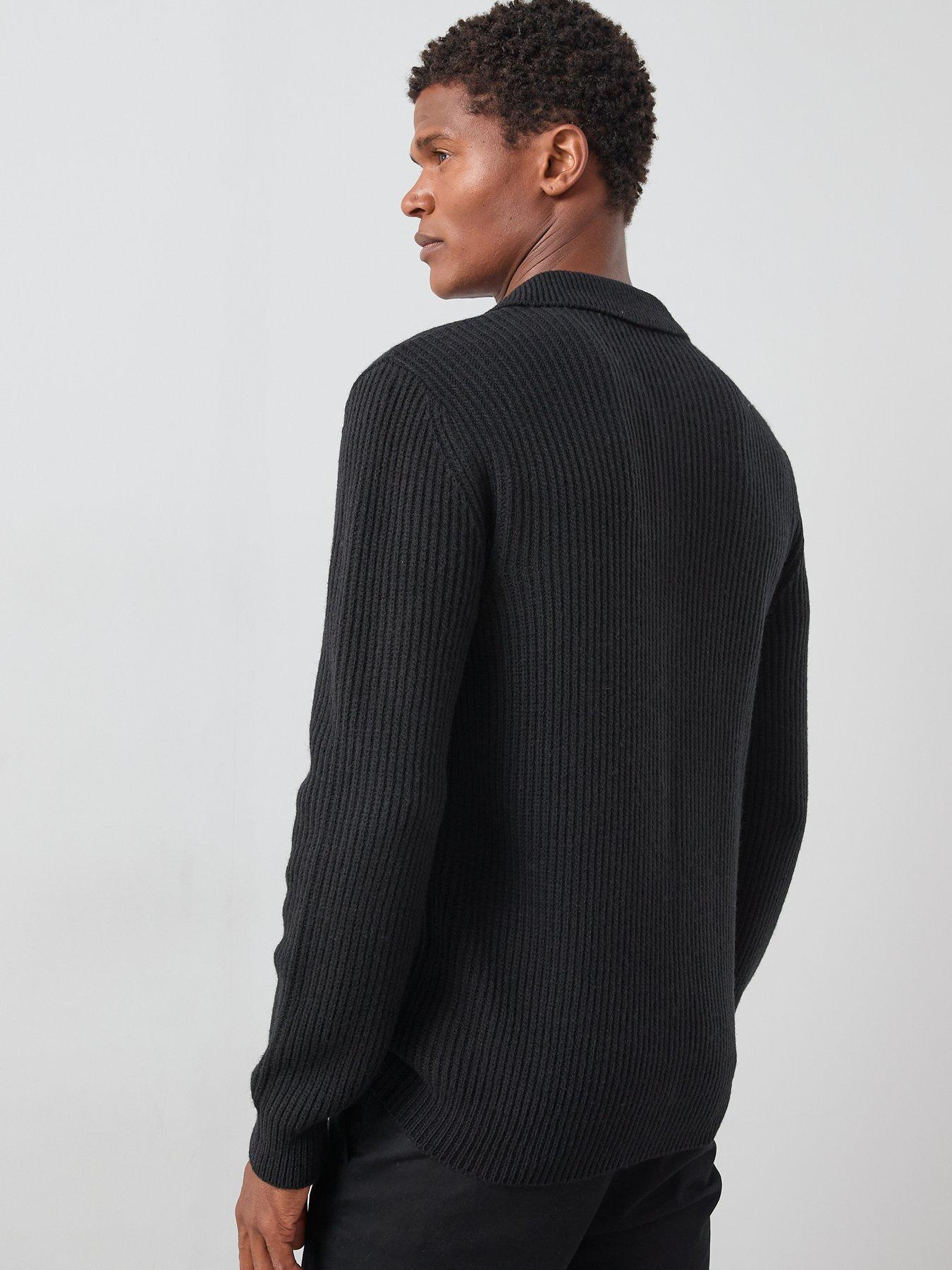 Image 2 of 6 of Very Man Supersoft Button Through Cardigan - Black