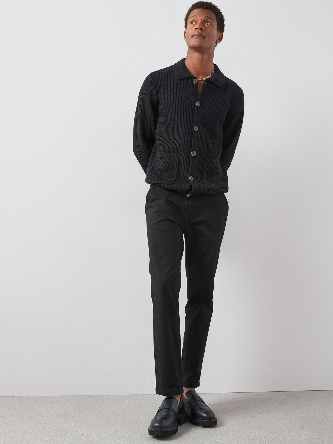 Image 3 of 6 of Very Man Supersoft Button Through Cardigan - Black