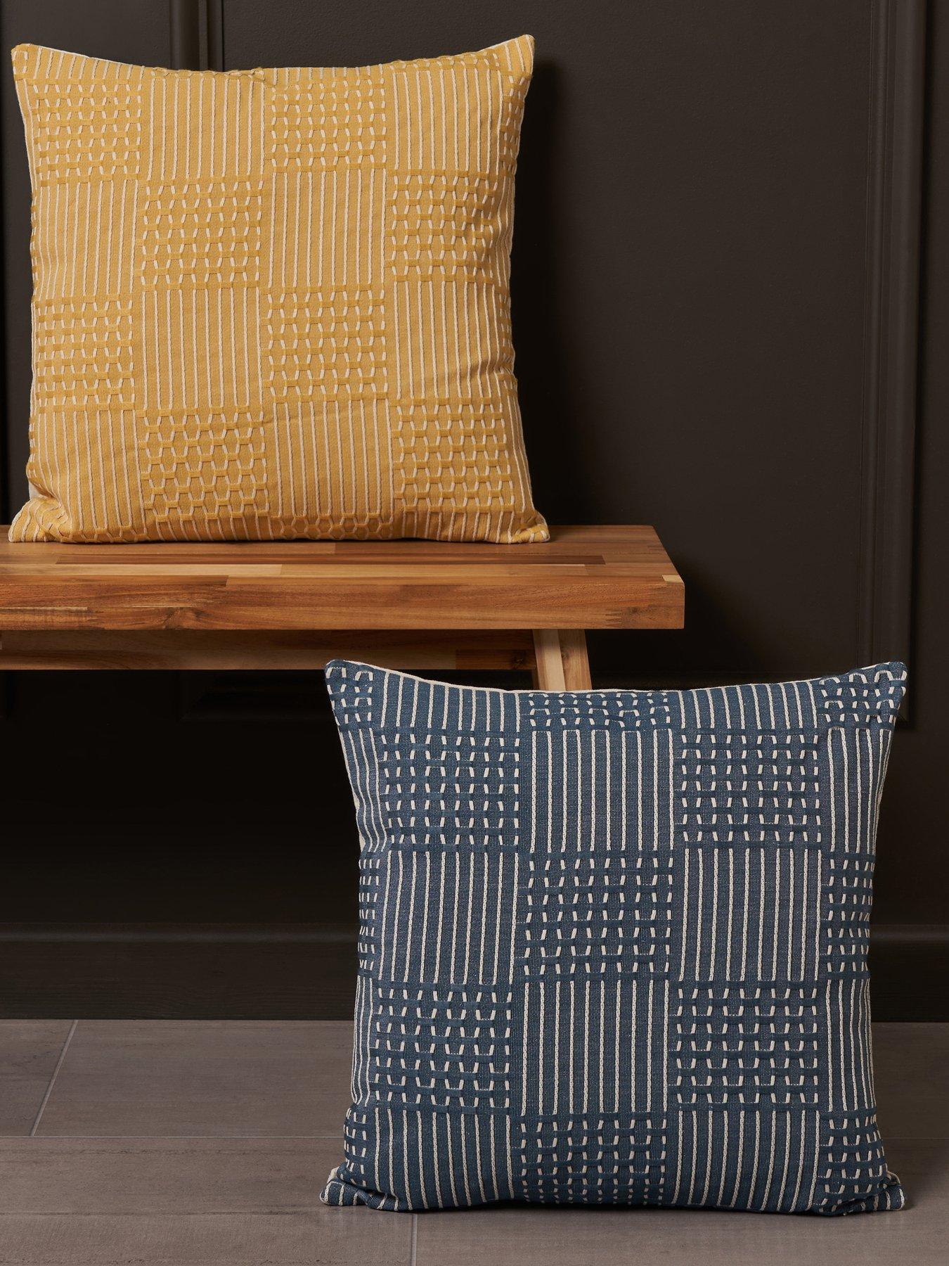  image of the-very-collection-checker-jacquard-cushion