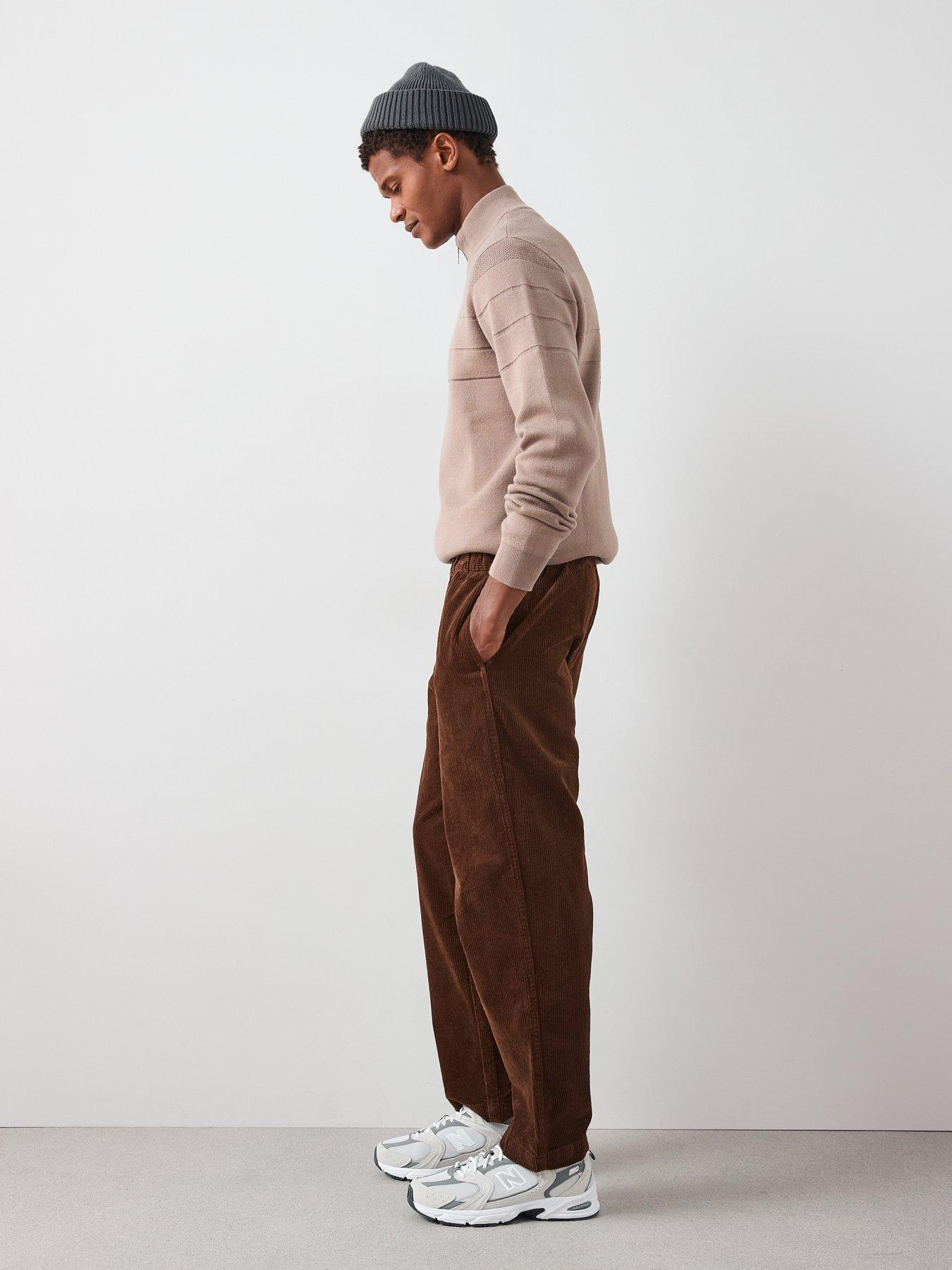 Image 3 of 6 of The Very Collection Textured Stripe 1/4 Zip with Cotton - Mushroom