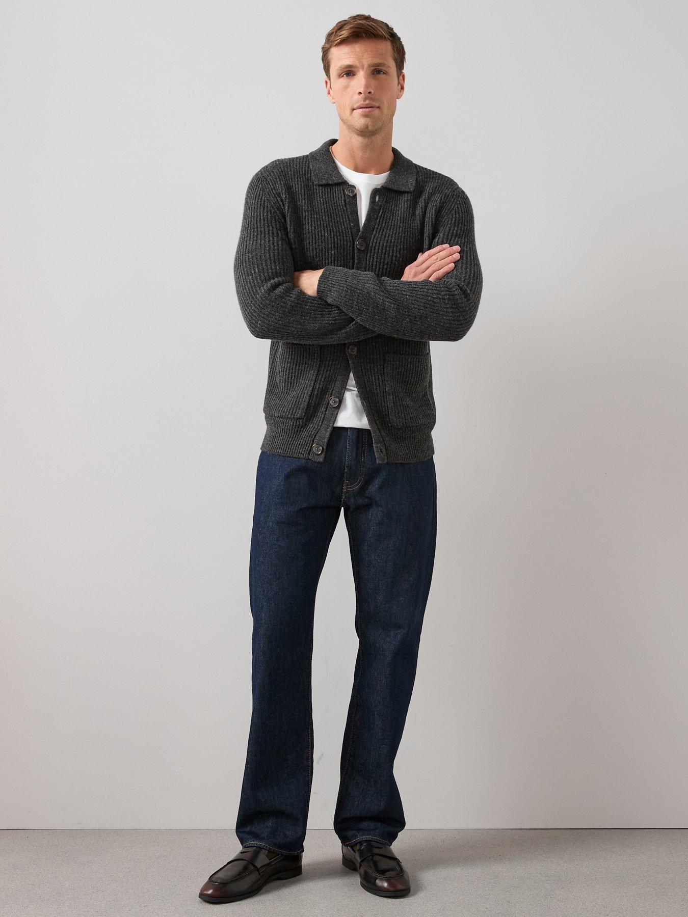 Image 3 of 6 of The Very Collection Supersoft Button Thru Cardigan - Charcoal