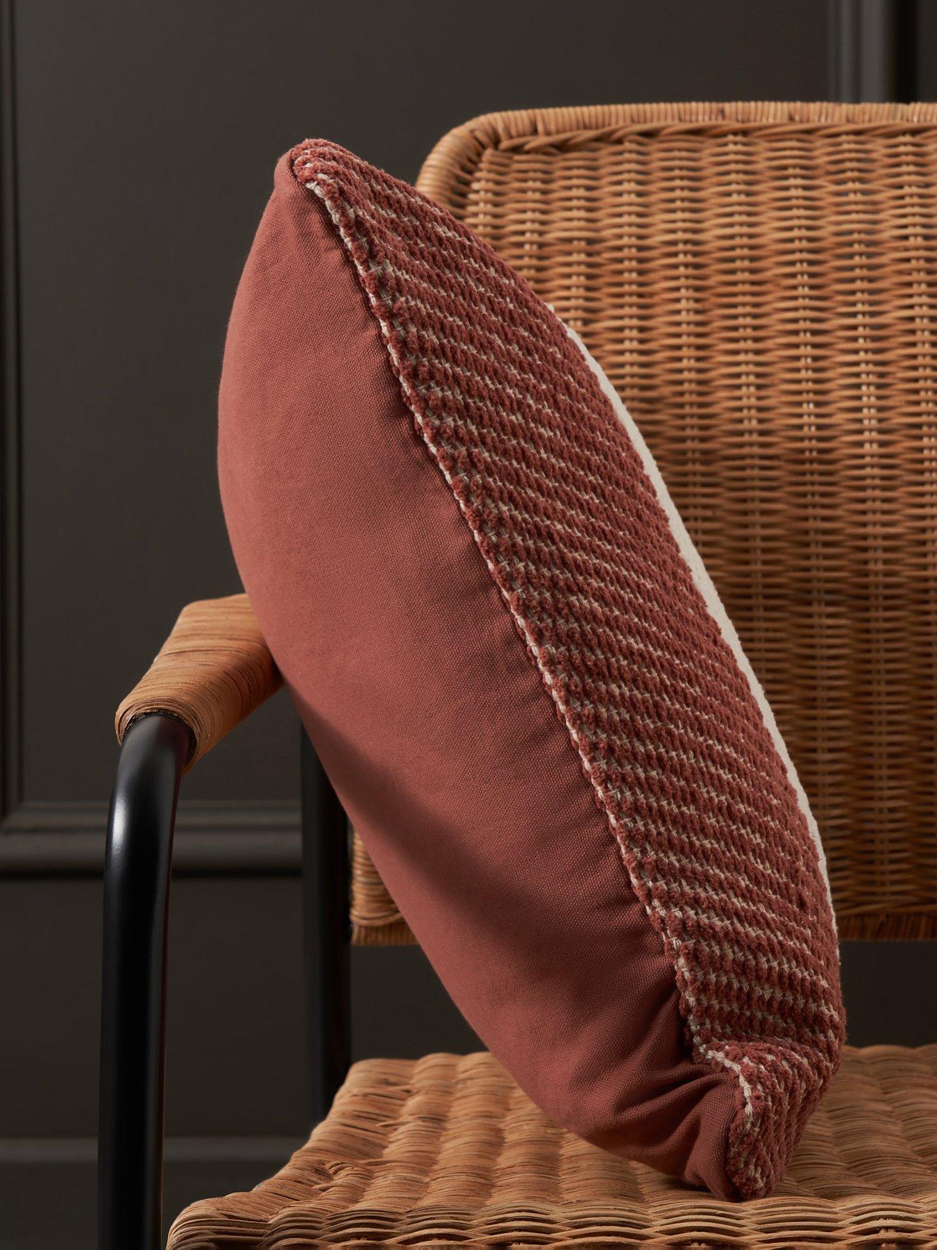  image of very-home-herringbone-chenille-cushion