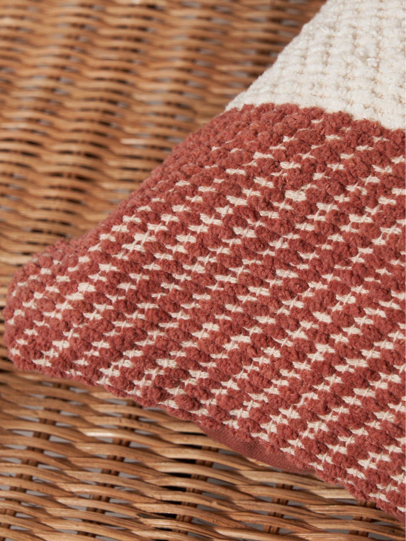 image of very-home-herringbone-chenille-cushion