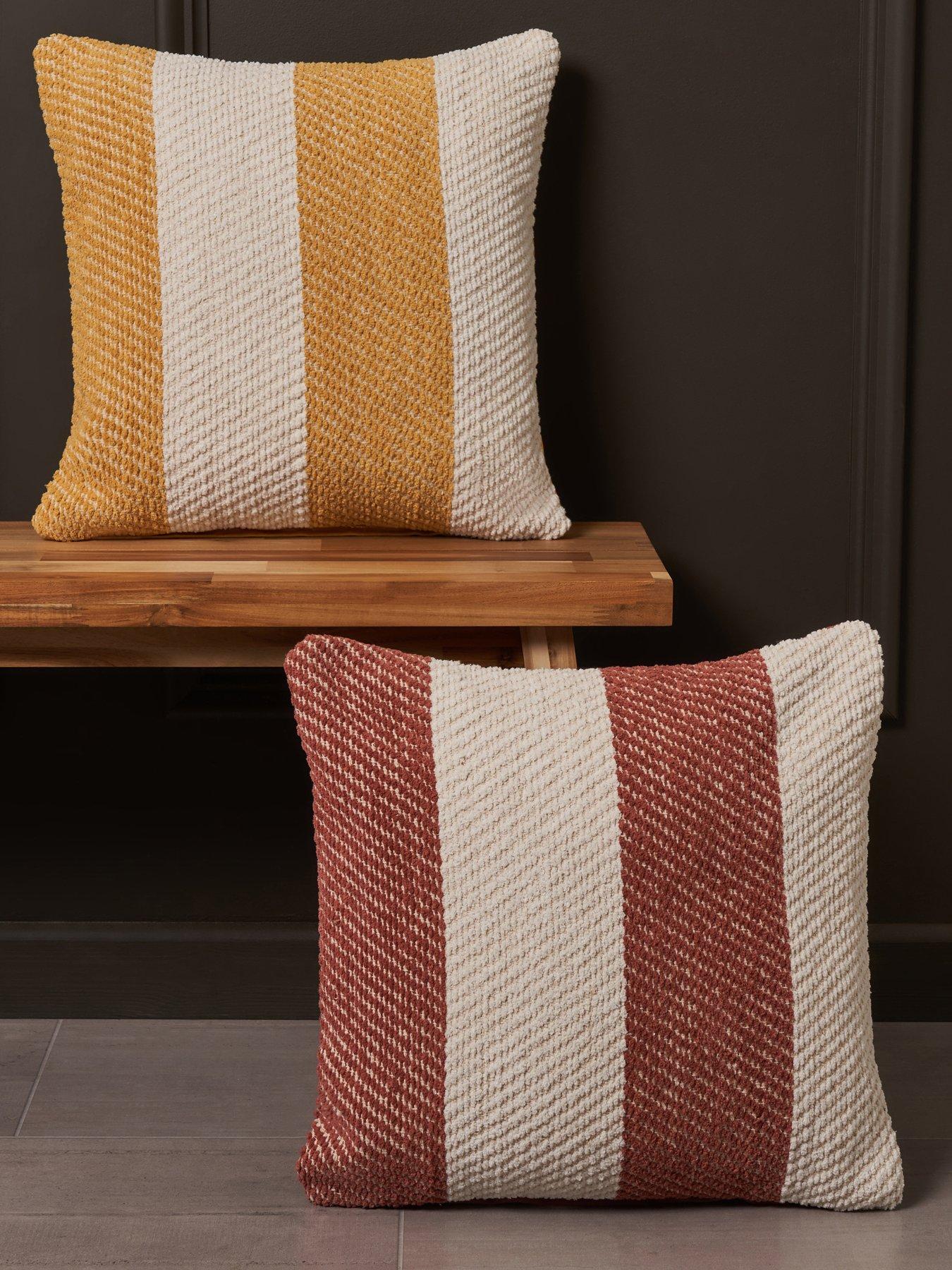  image of very-home-herringbone-chenille-cushion